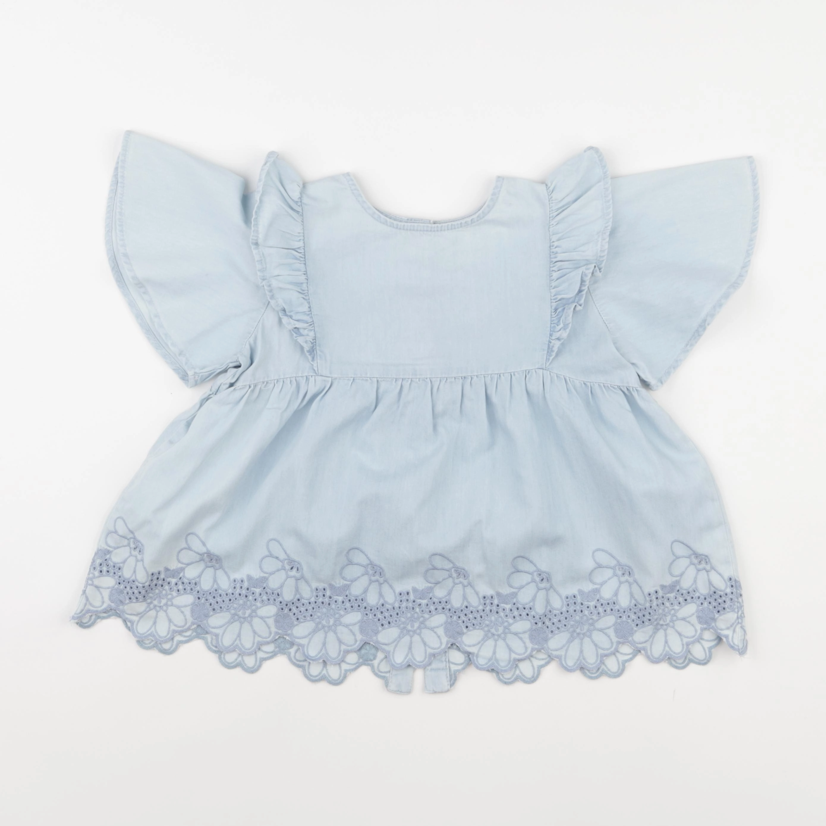 Zara - blouse bleu - 3/4 ans