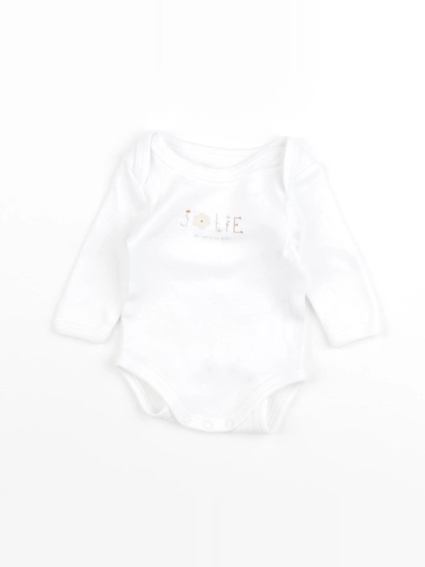 Vertbaudet - body blanc - 1 mois