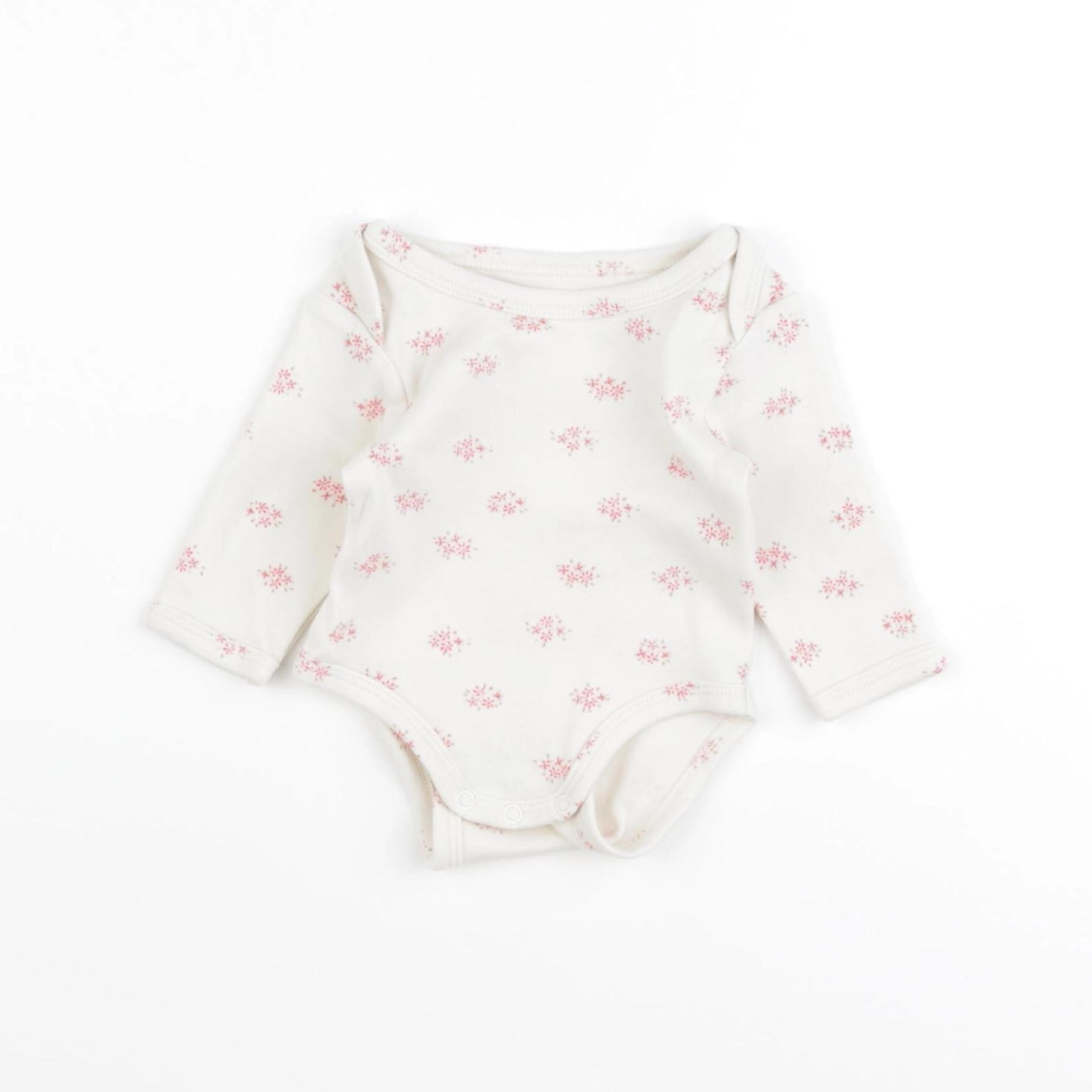 Vertbaudet - body beige, rose - 1 mois