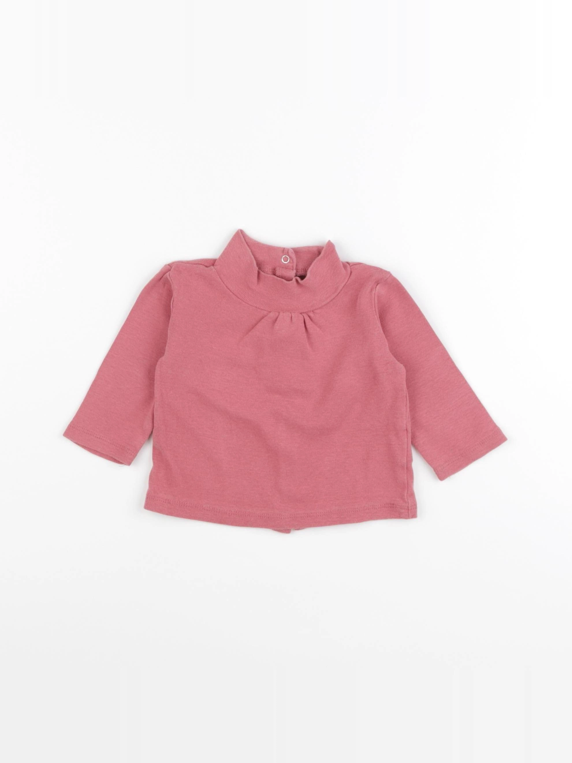 Vertbaudet - sous-pull rose - 6 mois