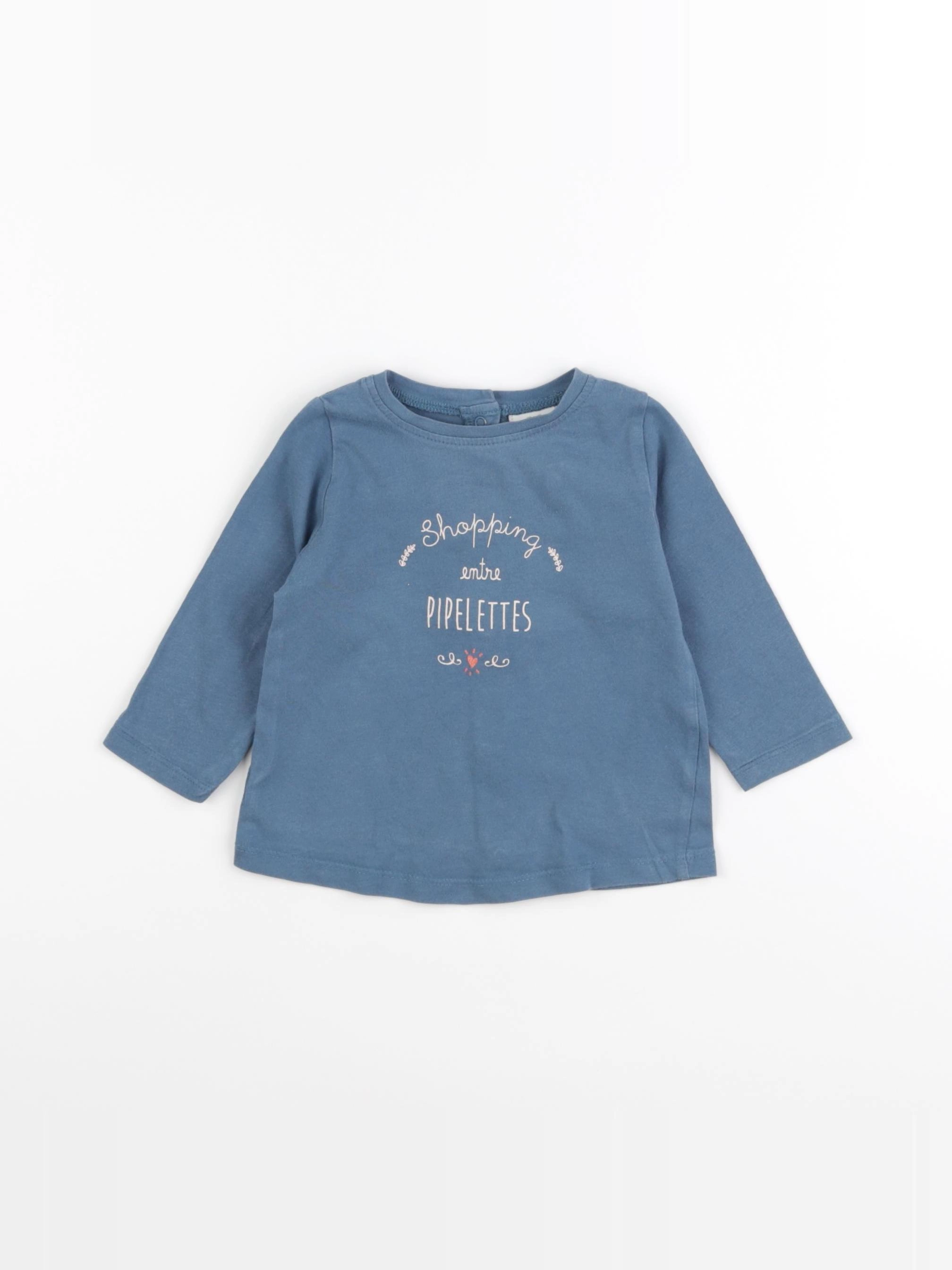 Tape à l'oeil - tee-shirt bleu - 6 mois