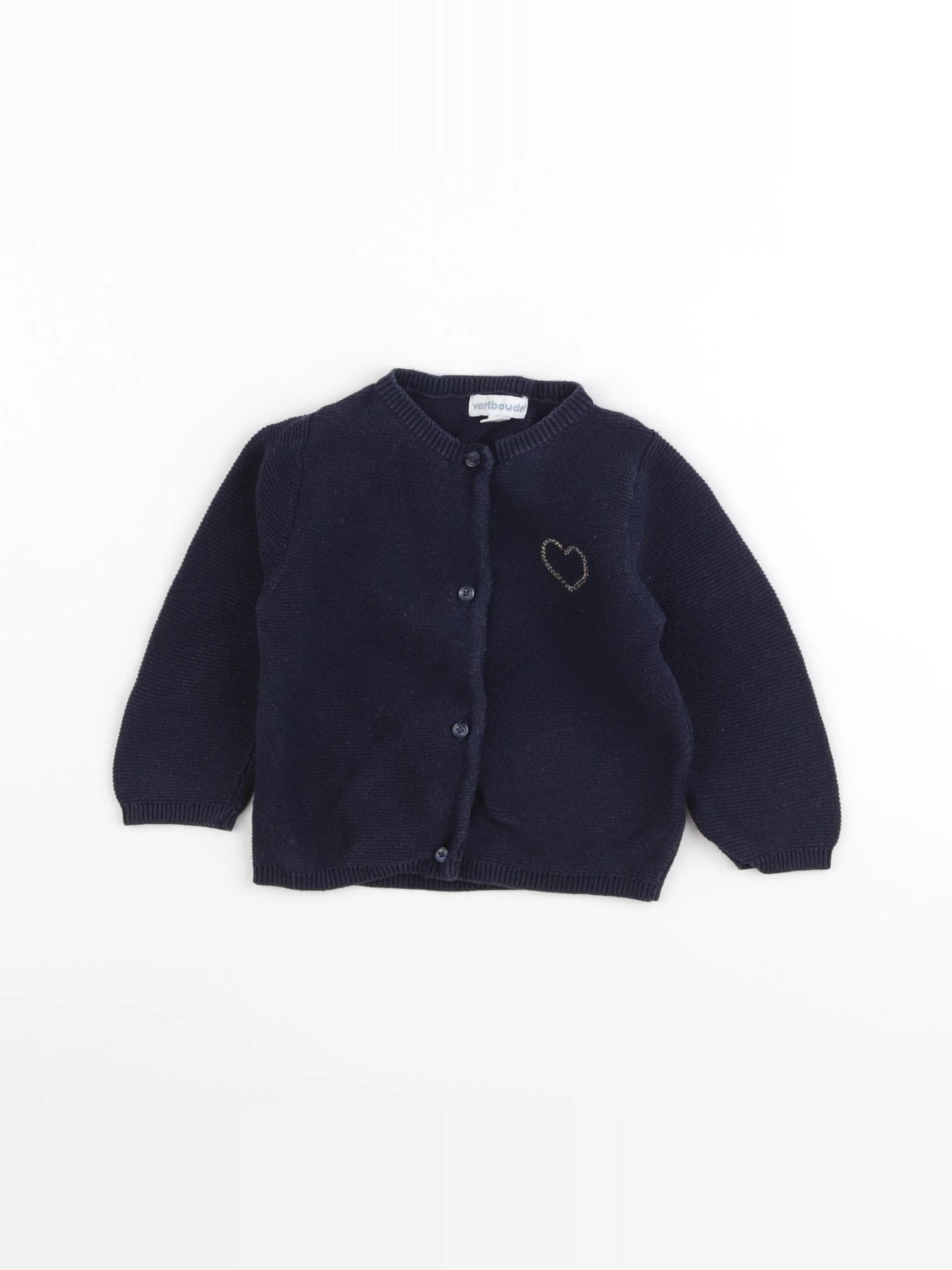 Vertbaudet - gilet bleu - 6 mois