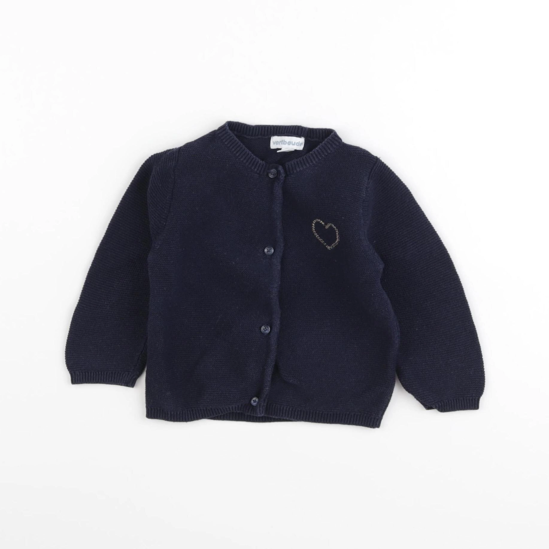 Vertbaudet - gilet bleu - 6 mois
