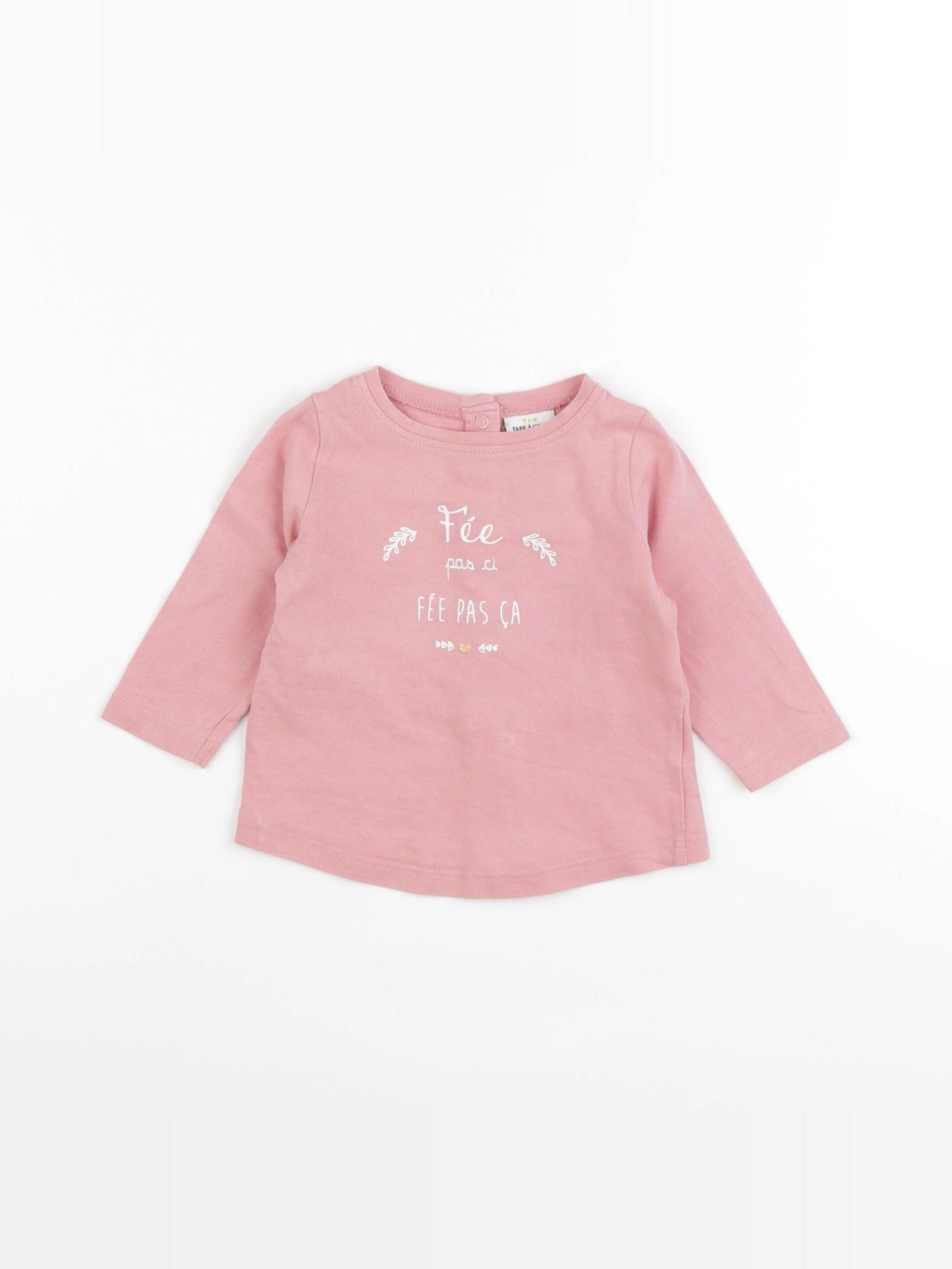 Tape à l'oeil - tee-shirt rose - 6 mois
