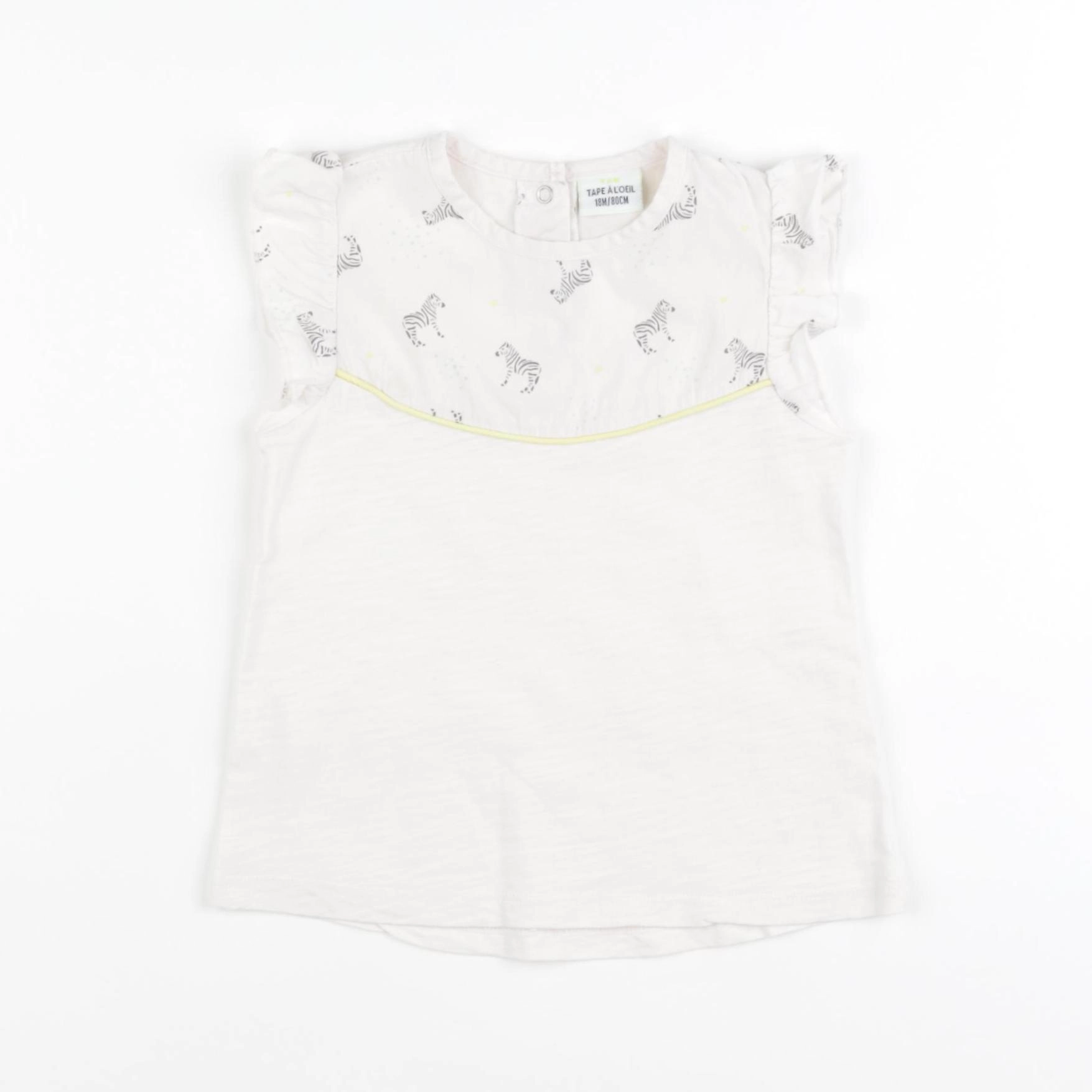 Tape à l'oeil - tee-shirt blanc, jaune - 18 mois
