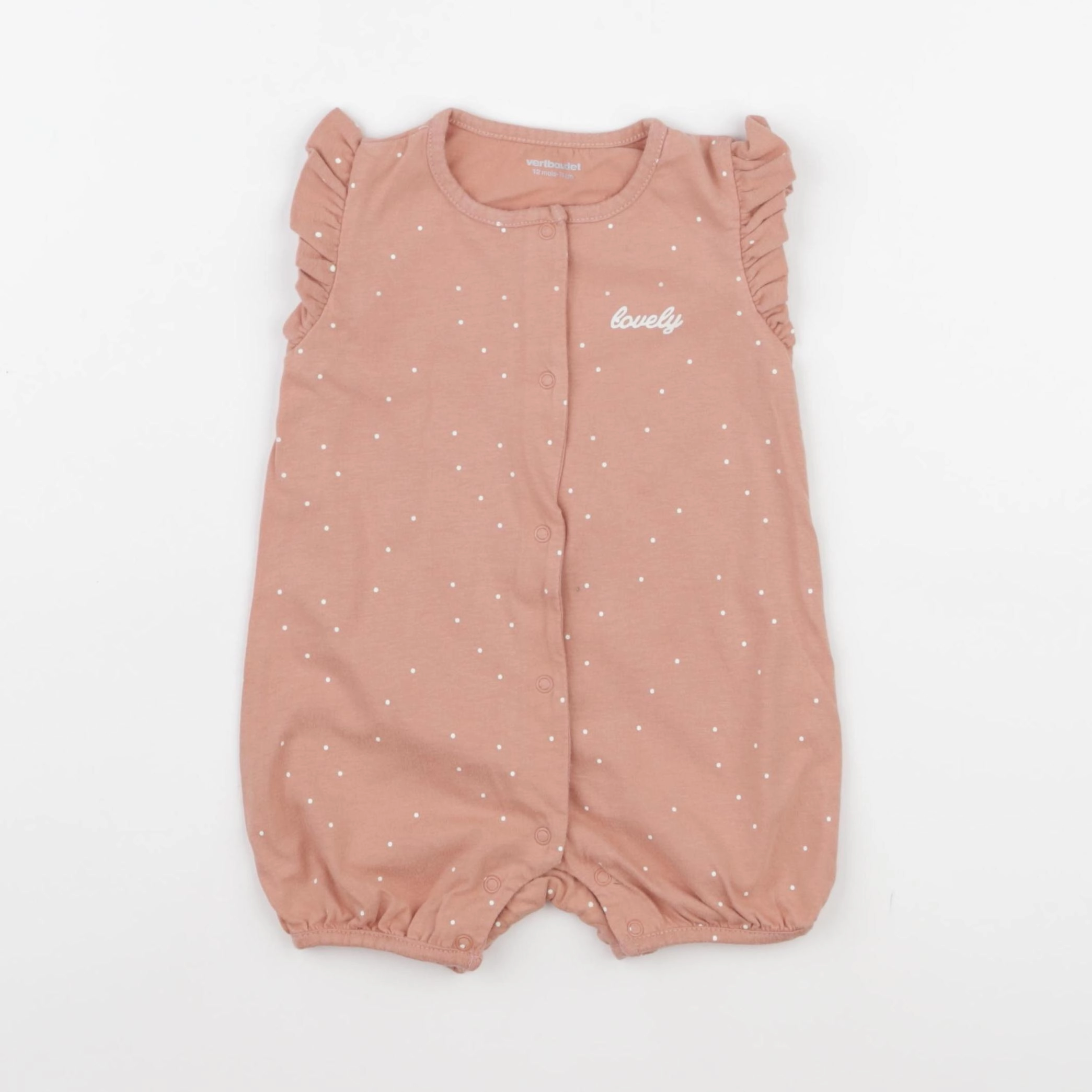 Vertbaudet - pyjama coton rose - 12 mois