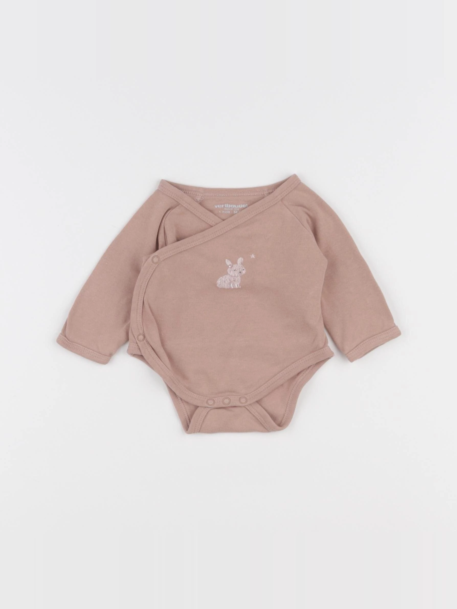 Vertbaudet - body beige - 1 mois