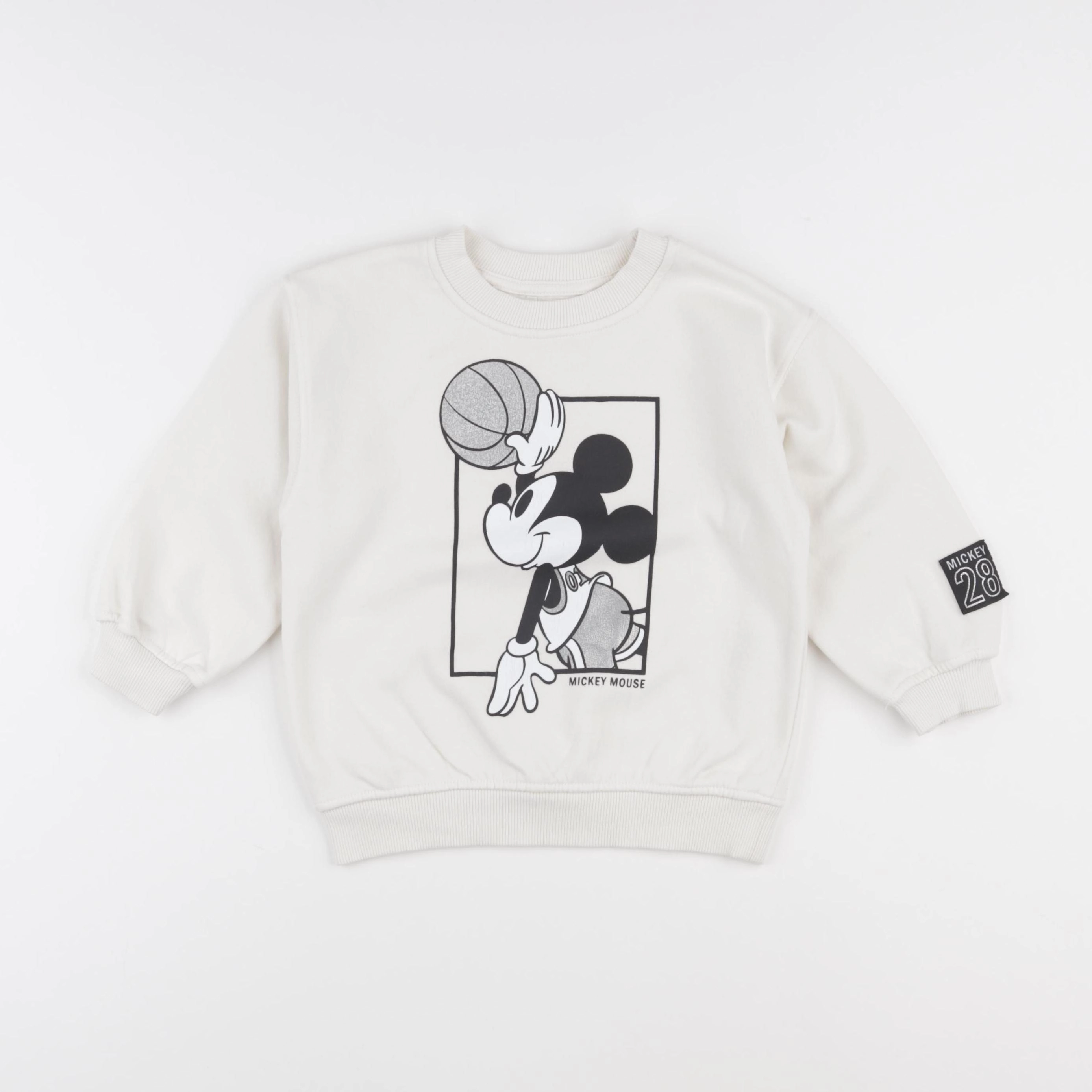 H&M - sweat blanc - 3/4 ans