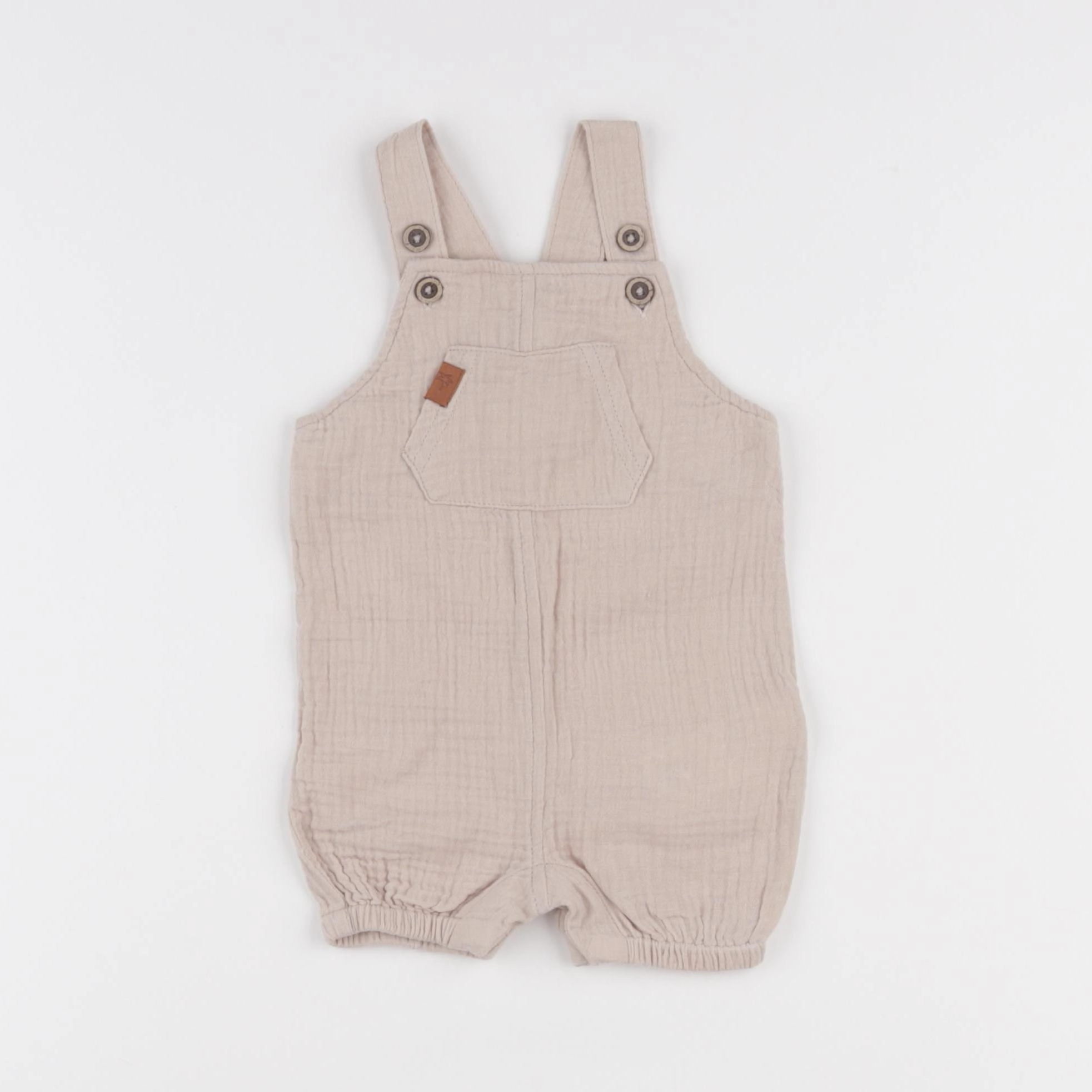 Vertbaudet - salopette beige - 1 mois