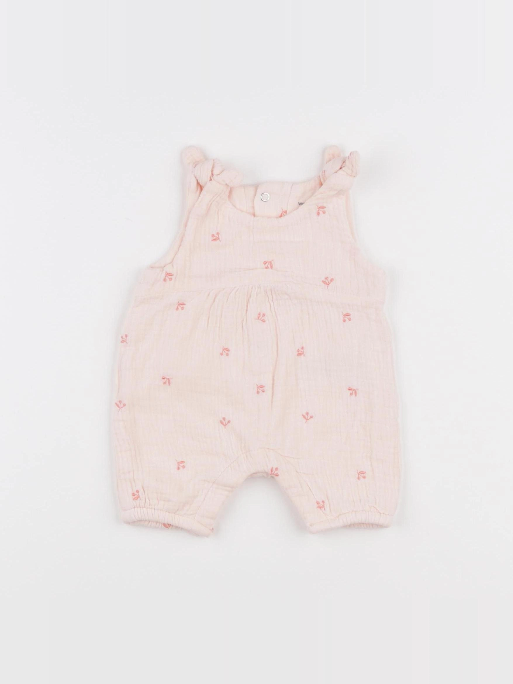 Vertbaudet - combinaison rose - 0 mois
