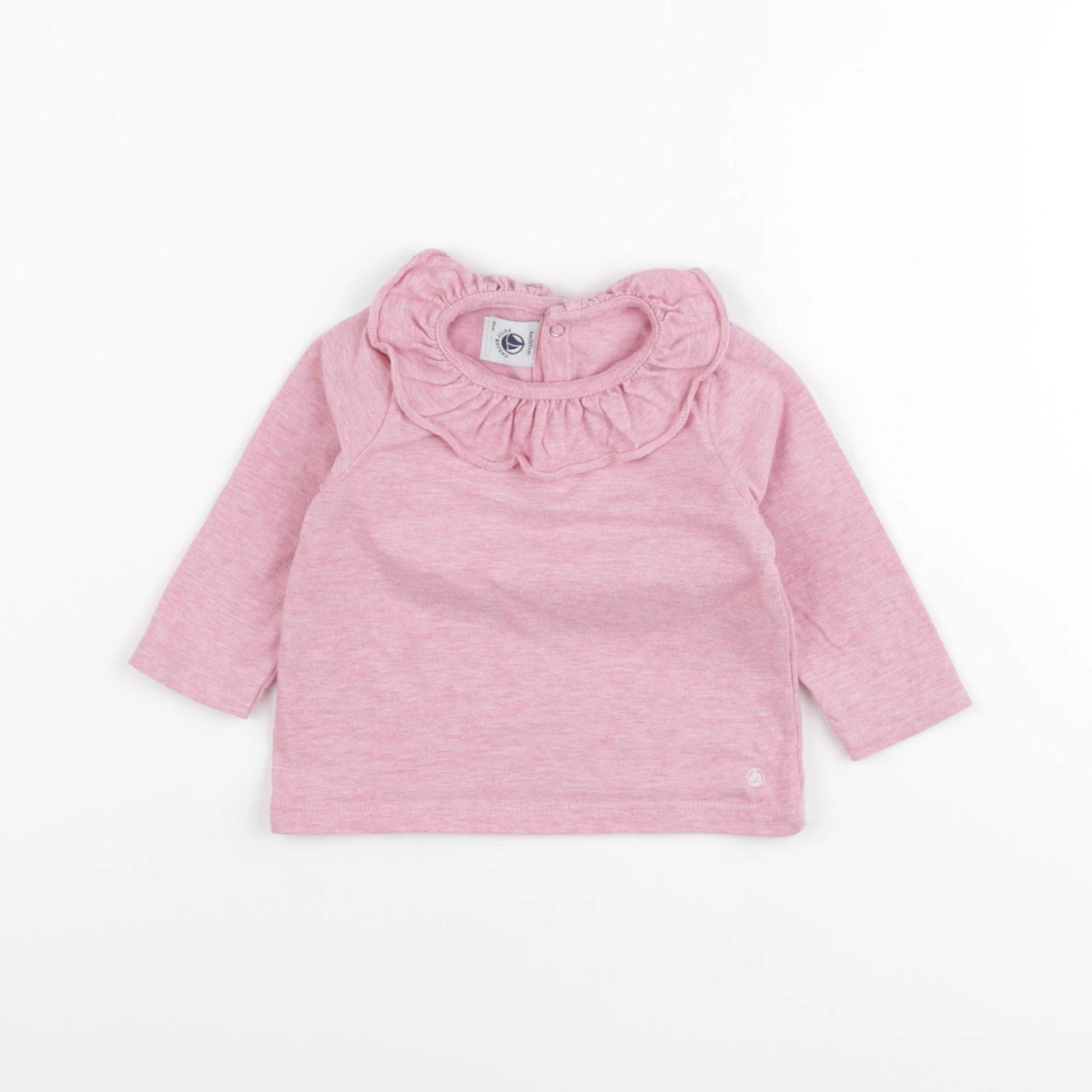 Petit Bateau - tee-shirt rose - 6 mois