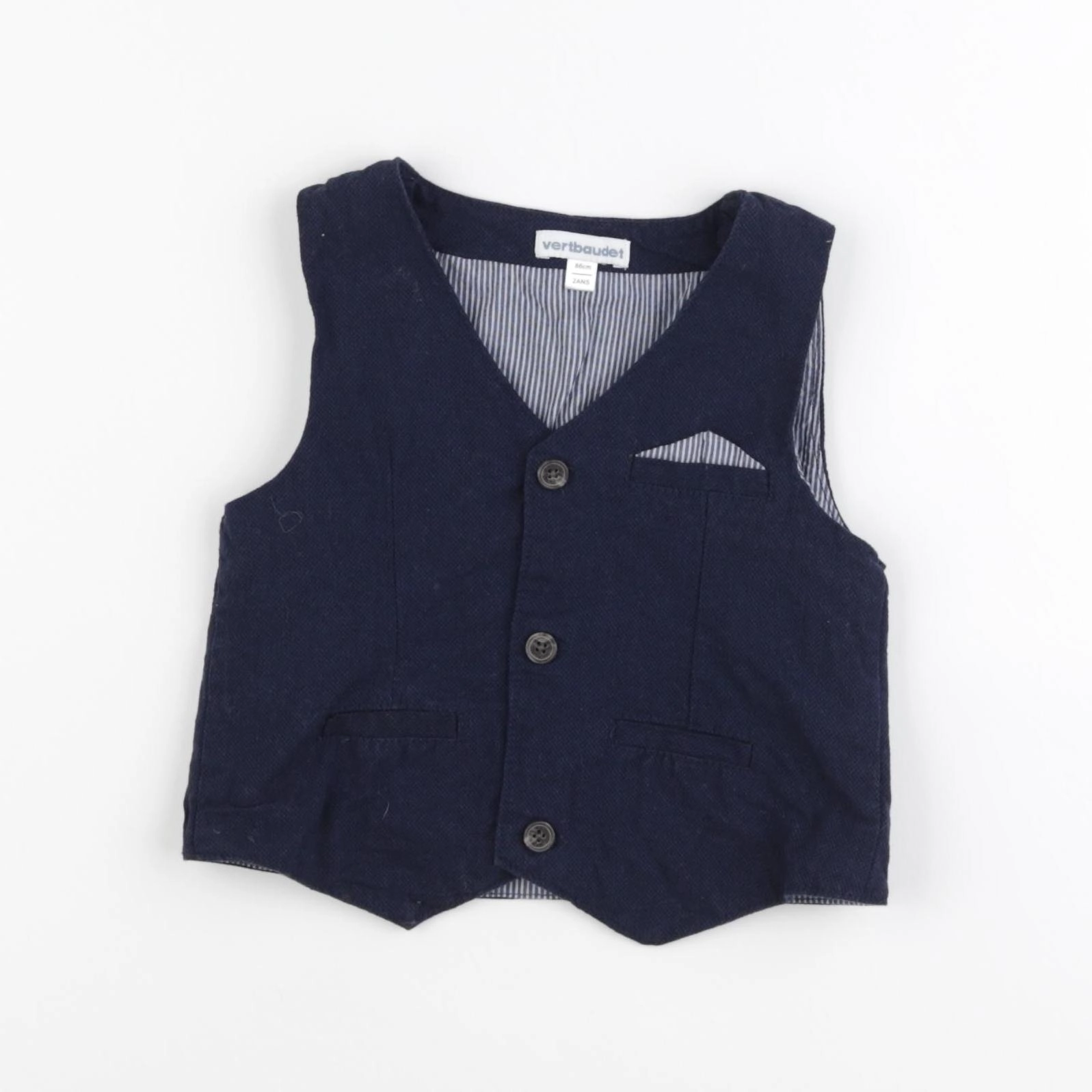 Vertbaudet - gilet bleu - 2 ans