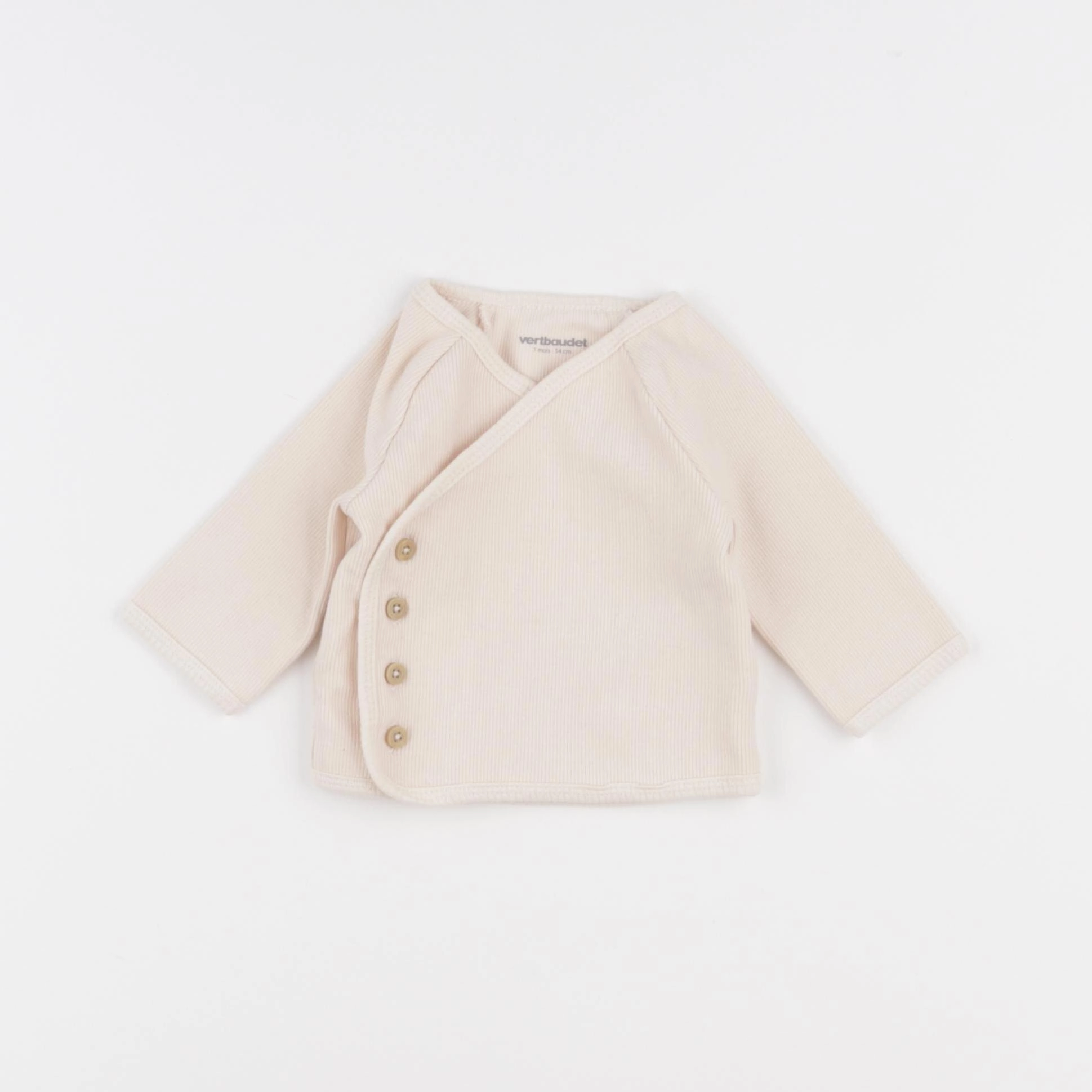Vertbaudet - gilet beige - 1 mois