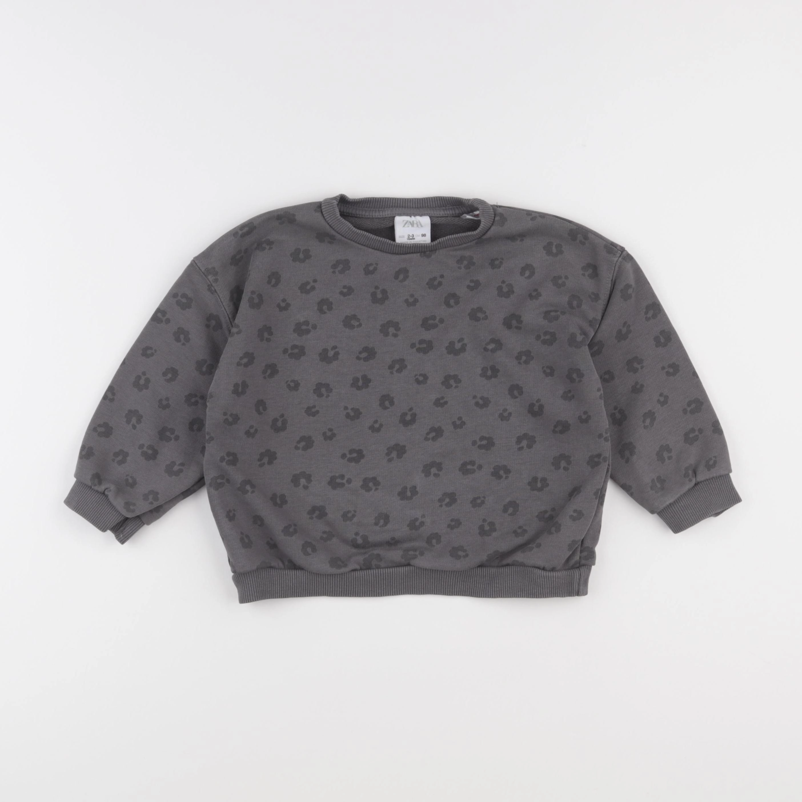 Zara - sweat gris - 2/3 ans
