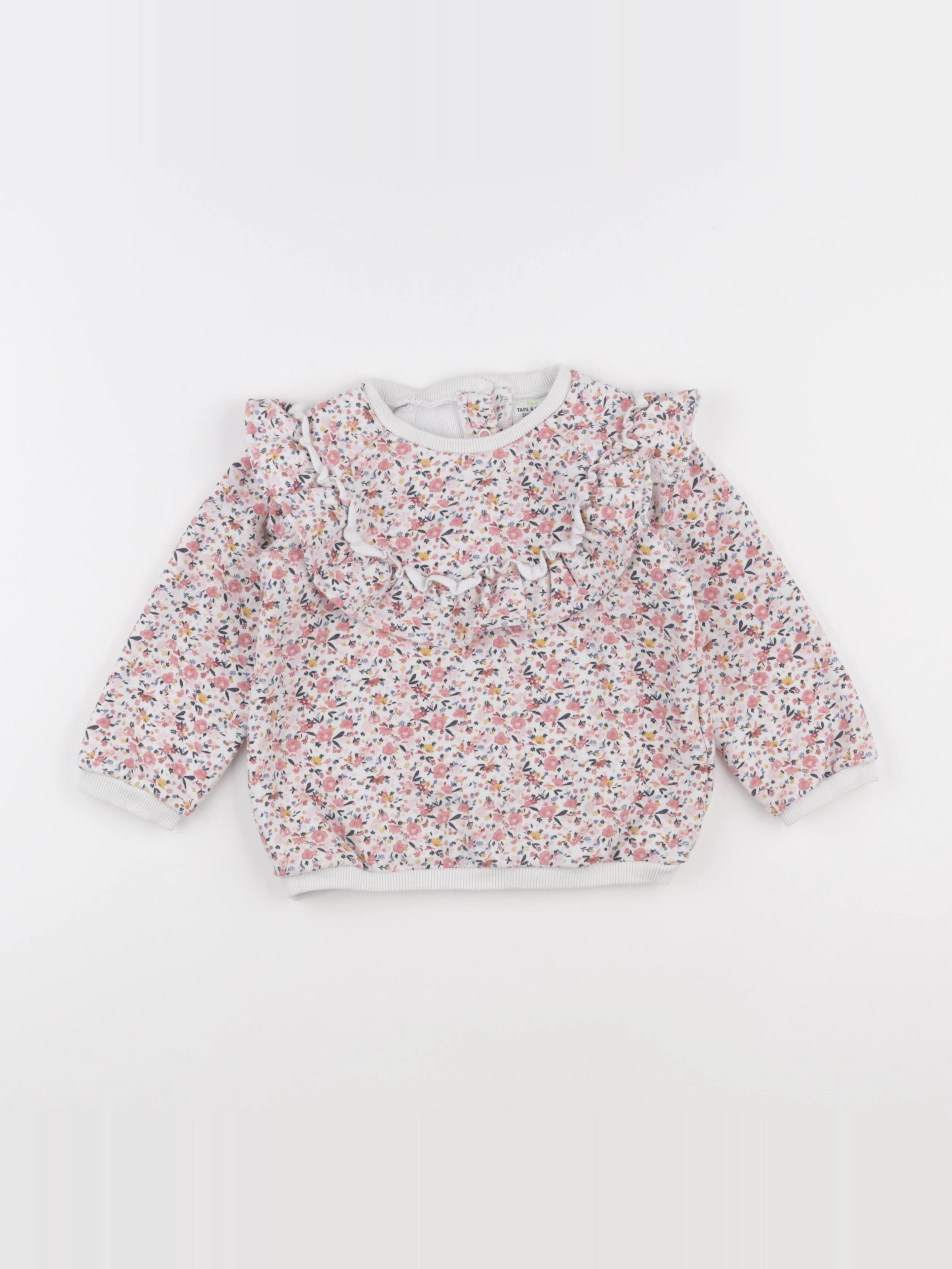 Tape à l'oeil - sweat blanc, rose - 36 mois