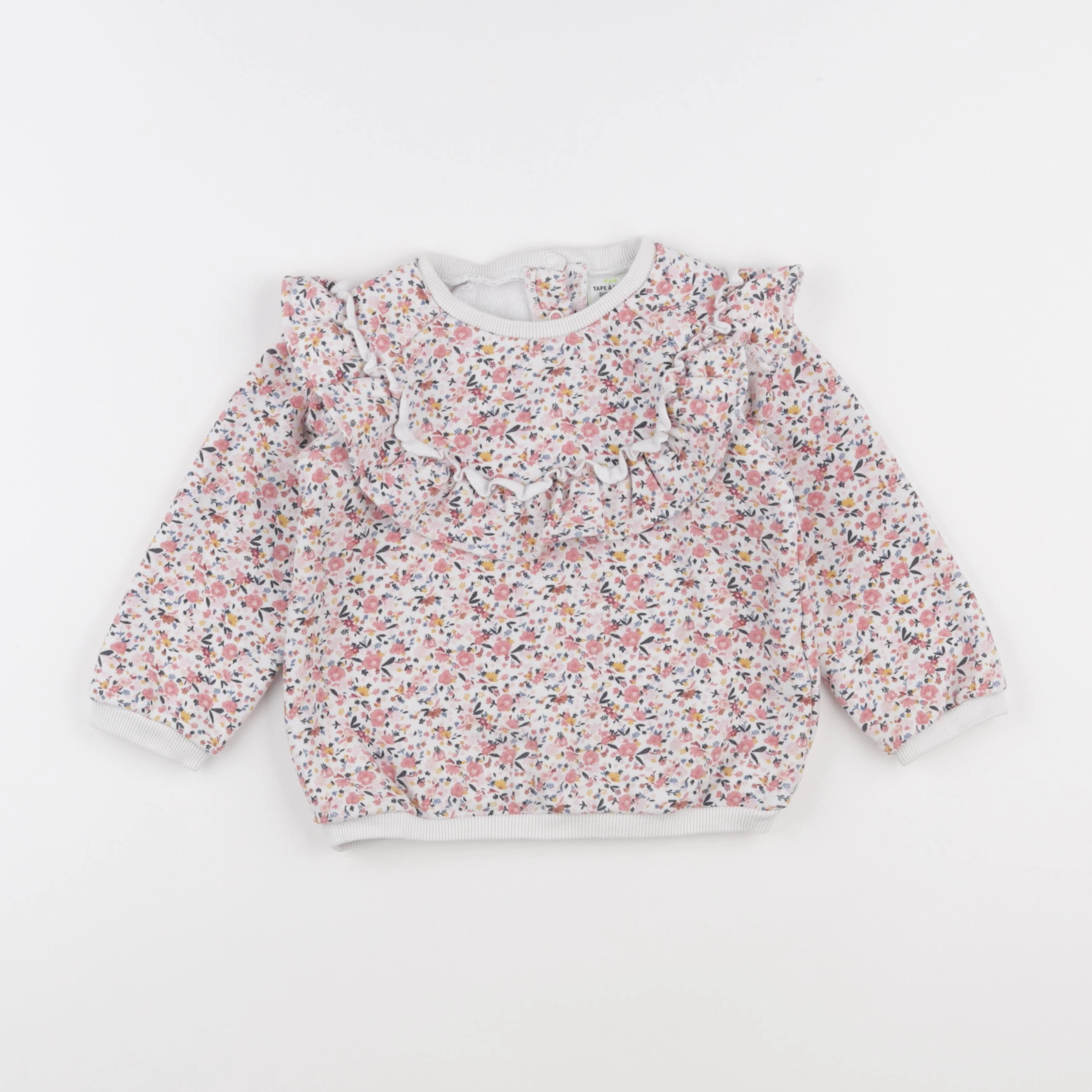 Tape à l'oeil - sweat blanc, rose - 36 mois