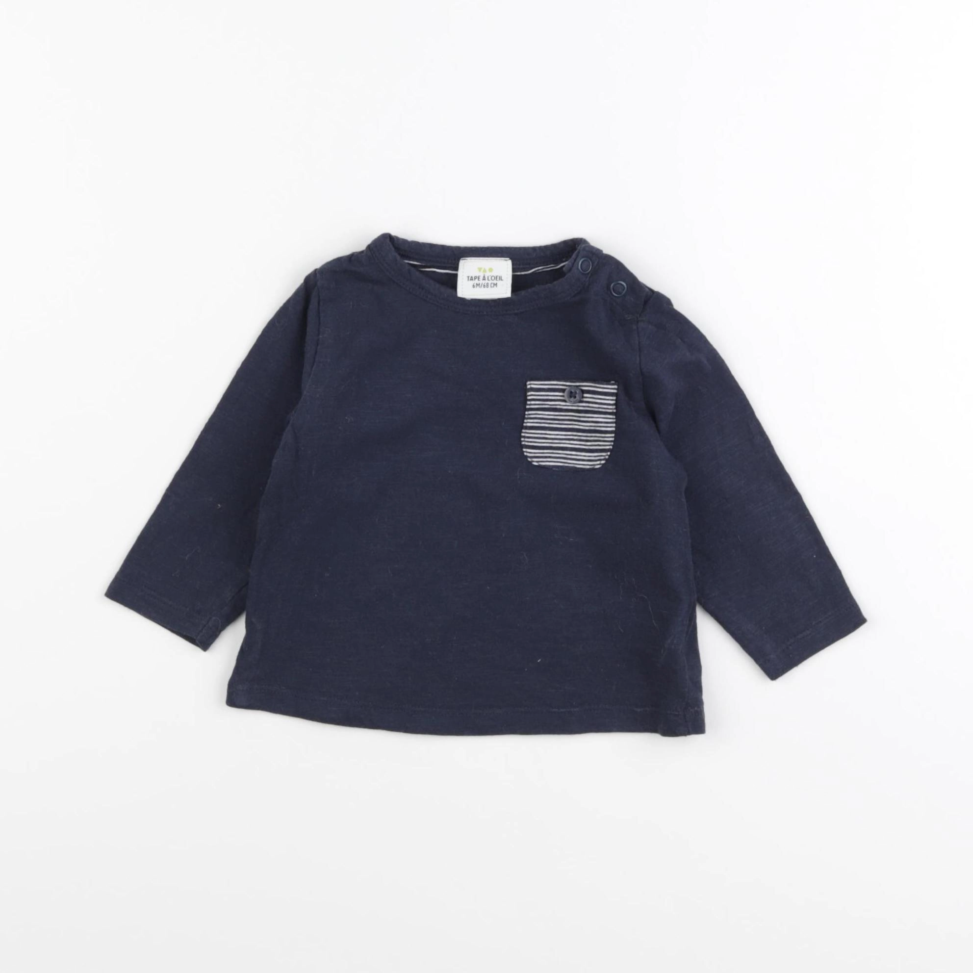 Tape à l'oeil - tee-shirt bleu - 6 mois