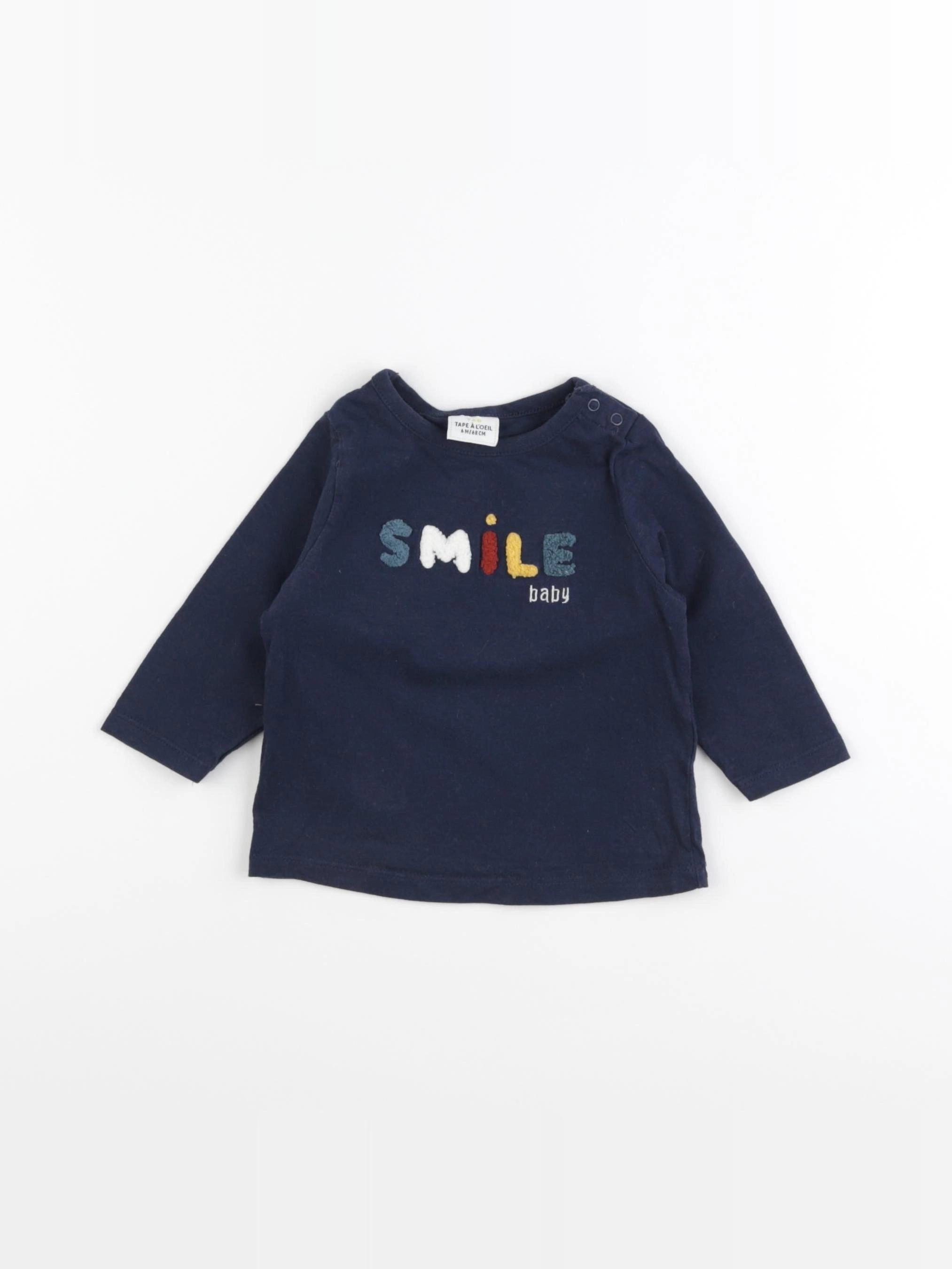 Tape à l'oeil - tee-shirt bleu - 6 mois