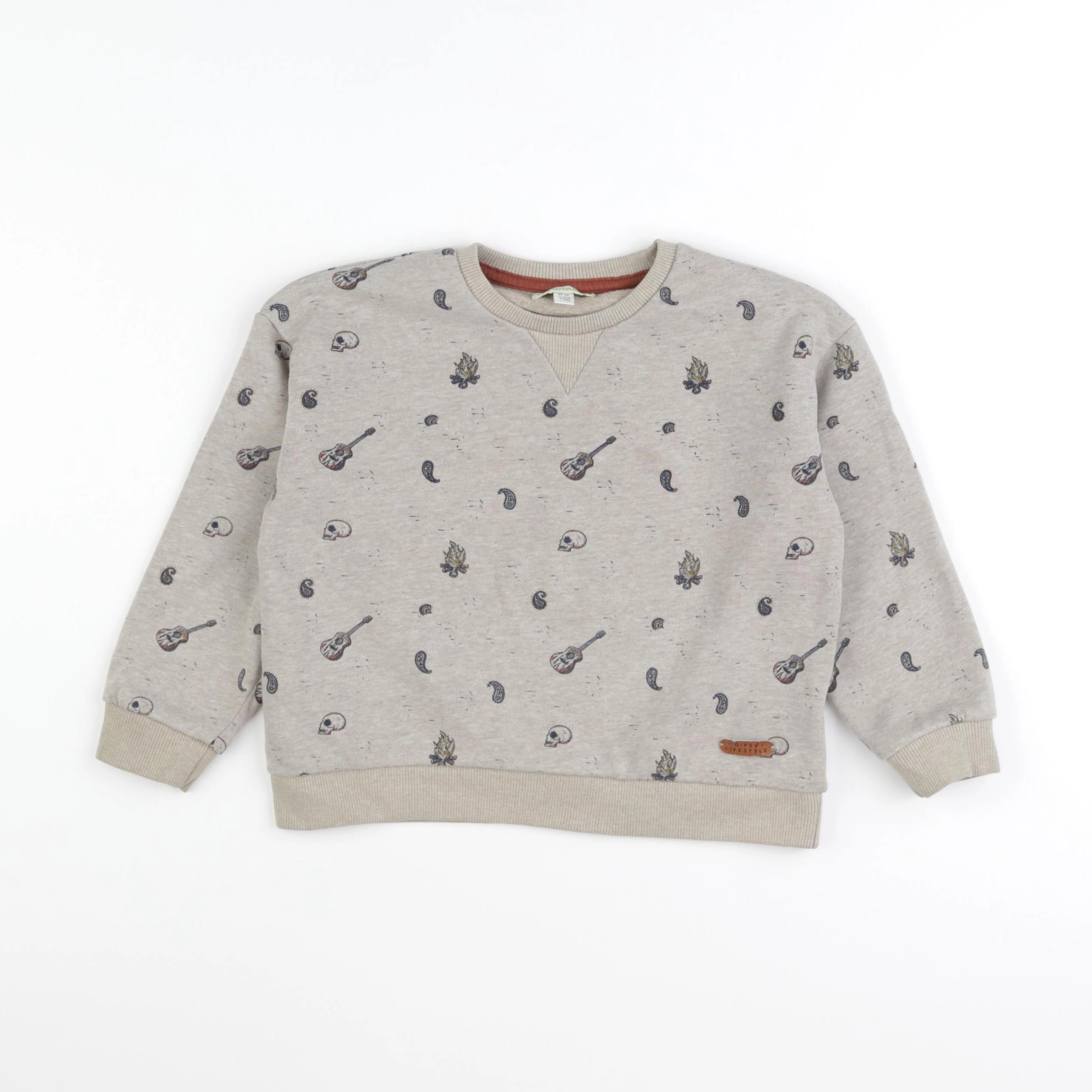 Vertbaudet - sweat beige - 3 ans