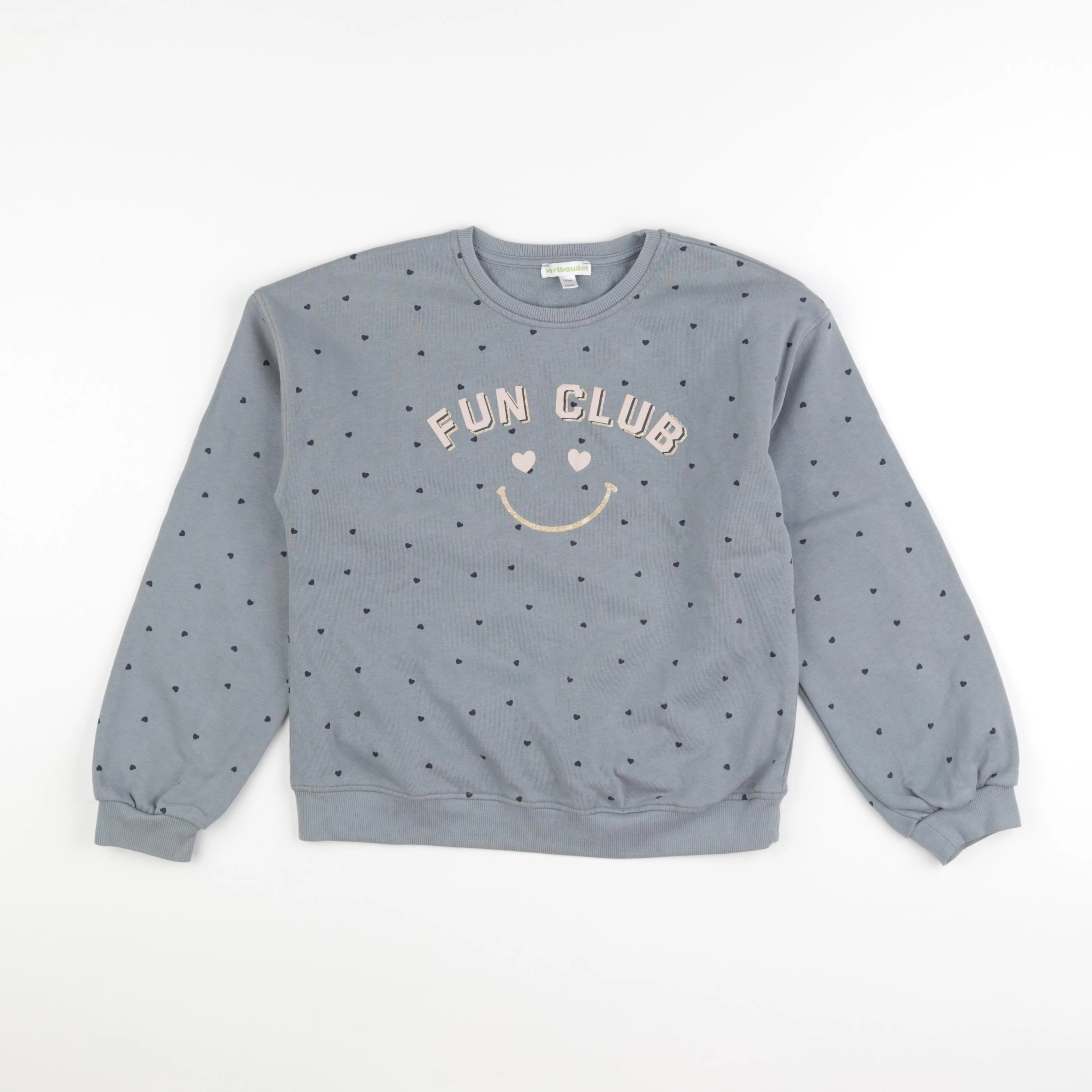 Vertbaudet - sweat multicolore - 10 ans