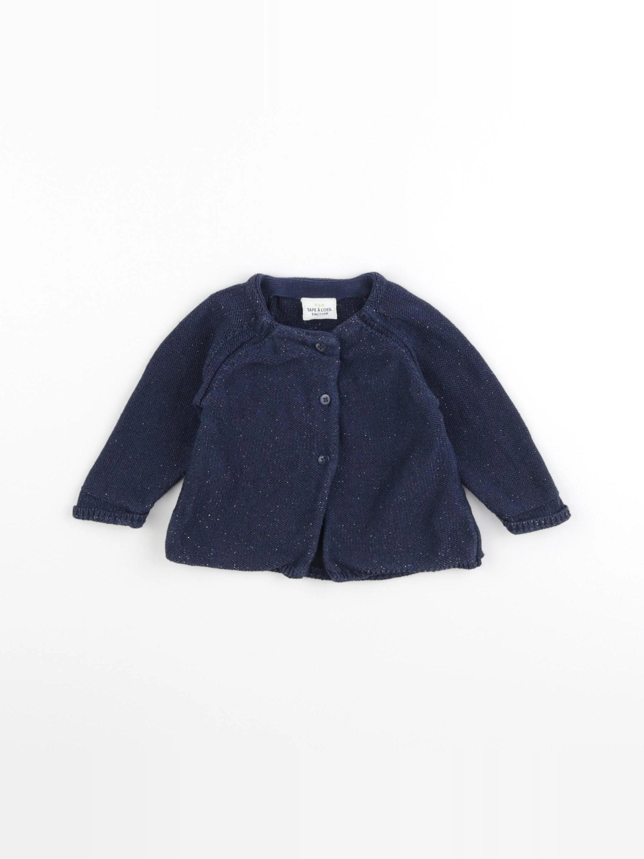 Tape à l'oeil - gilet bleu, argent - 9 mois