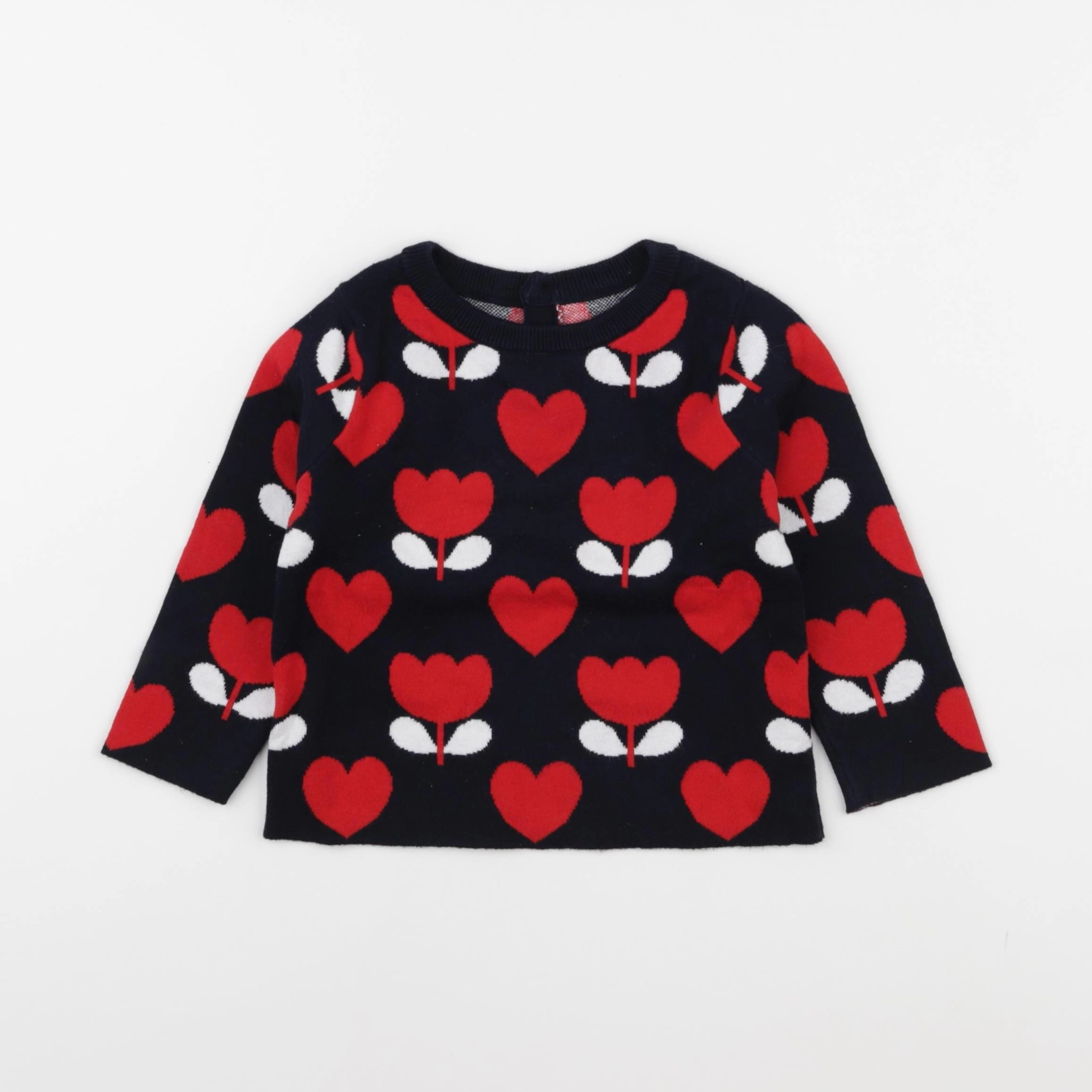Jacadi - pull bleu - 18 mois