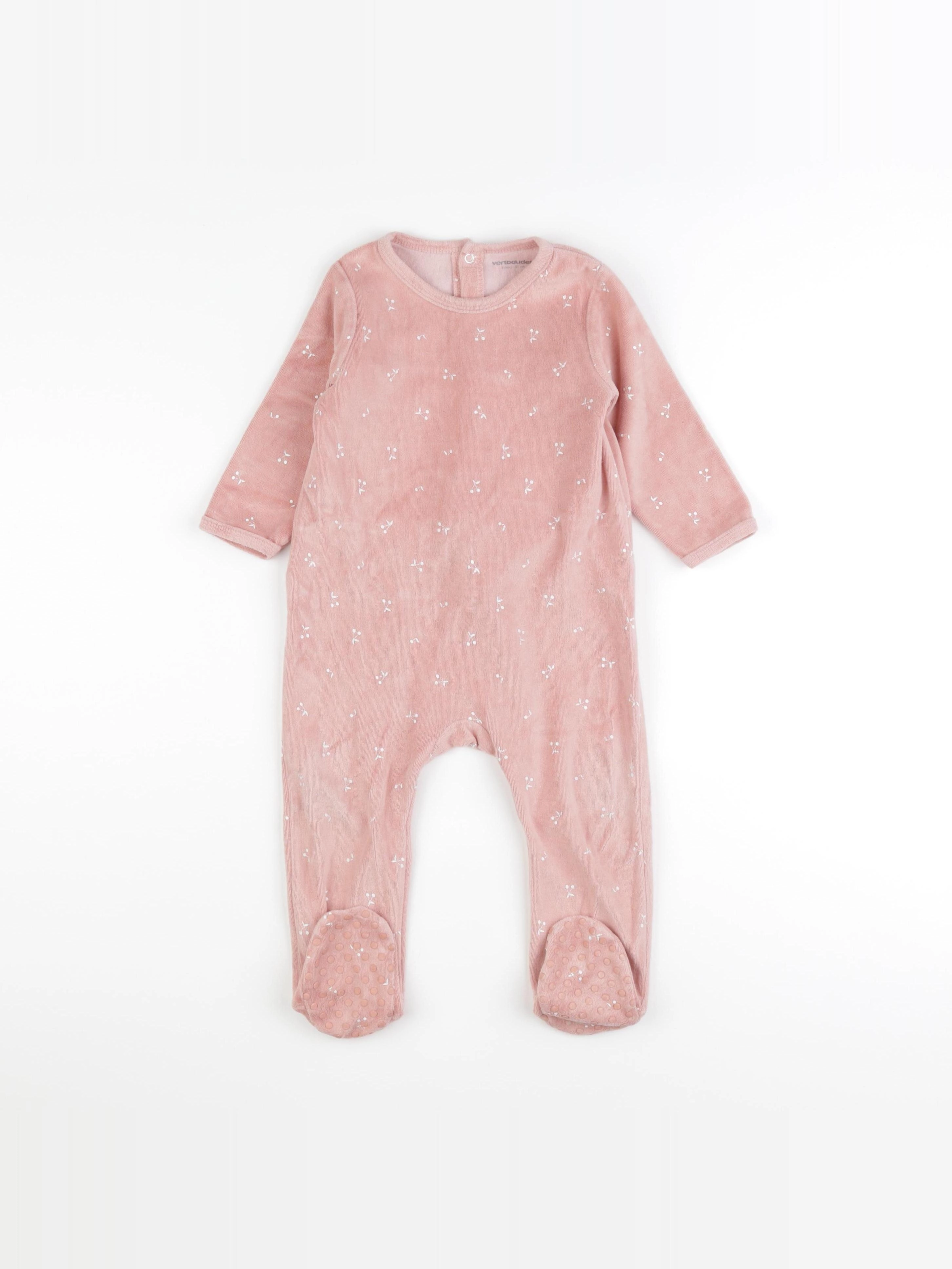 Vertbaudet - pyjama velours rose - 18 mois