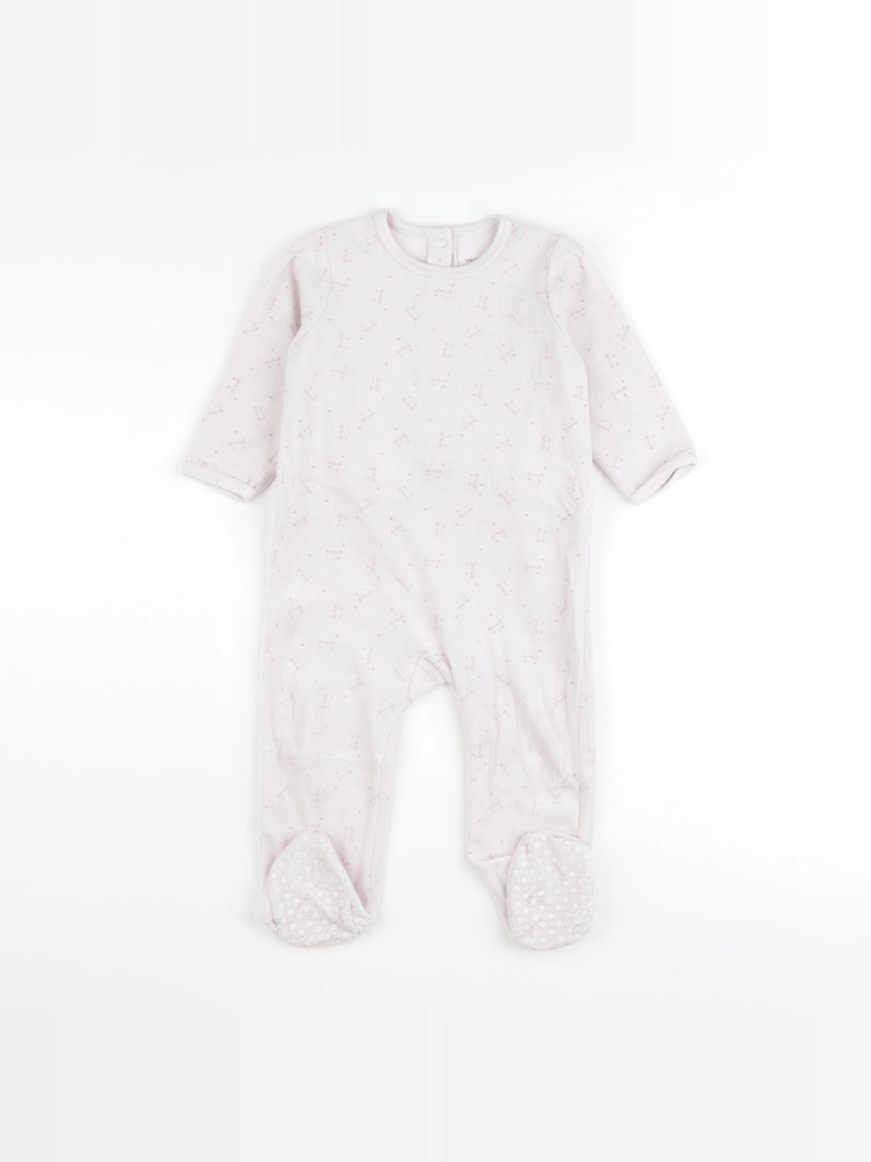 Vertbaudet - pyjama velours rose - 18 mois