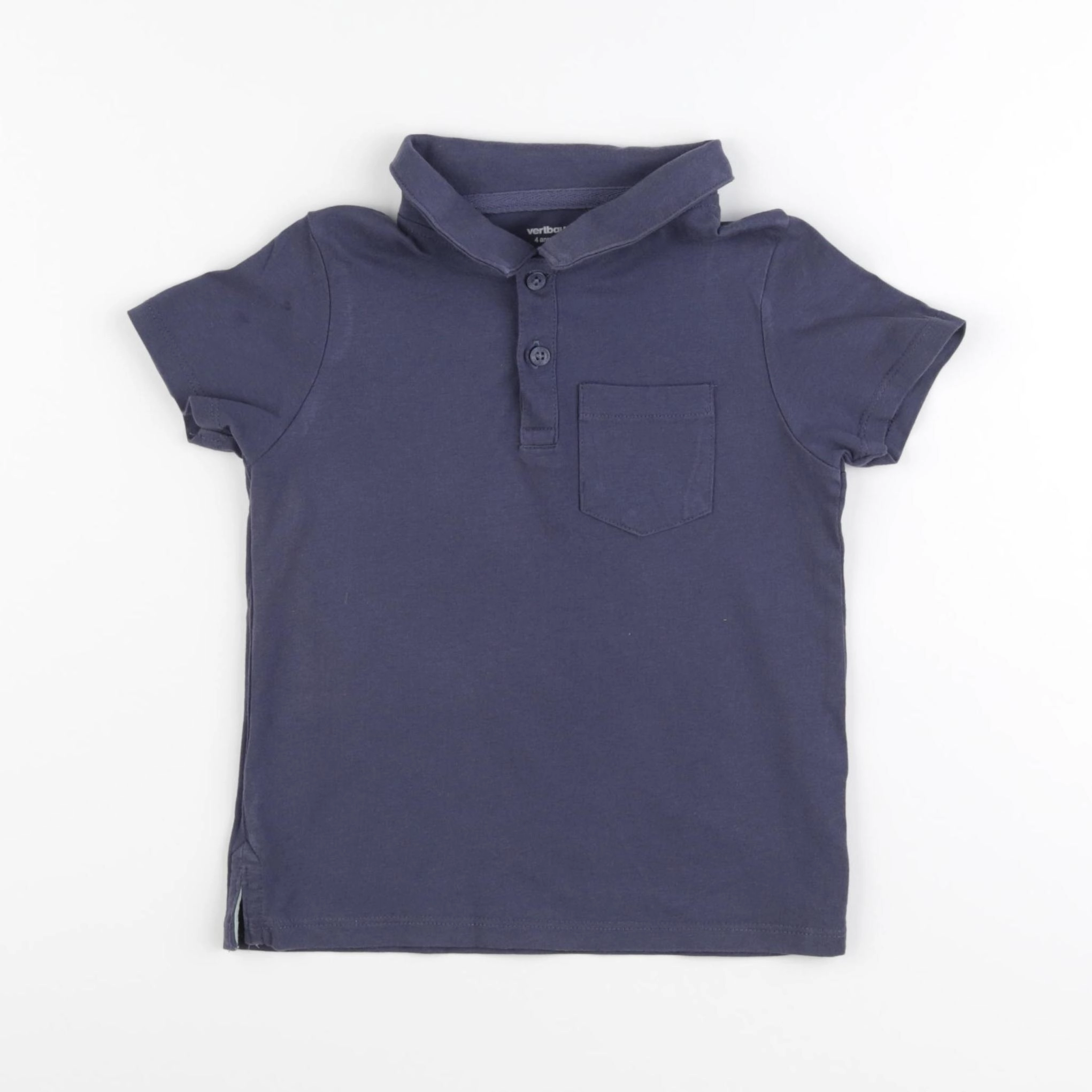 Vertbaudet - polo bleu - 4 ans