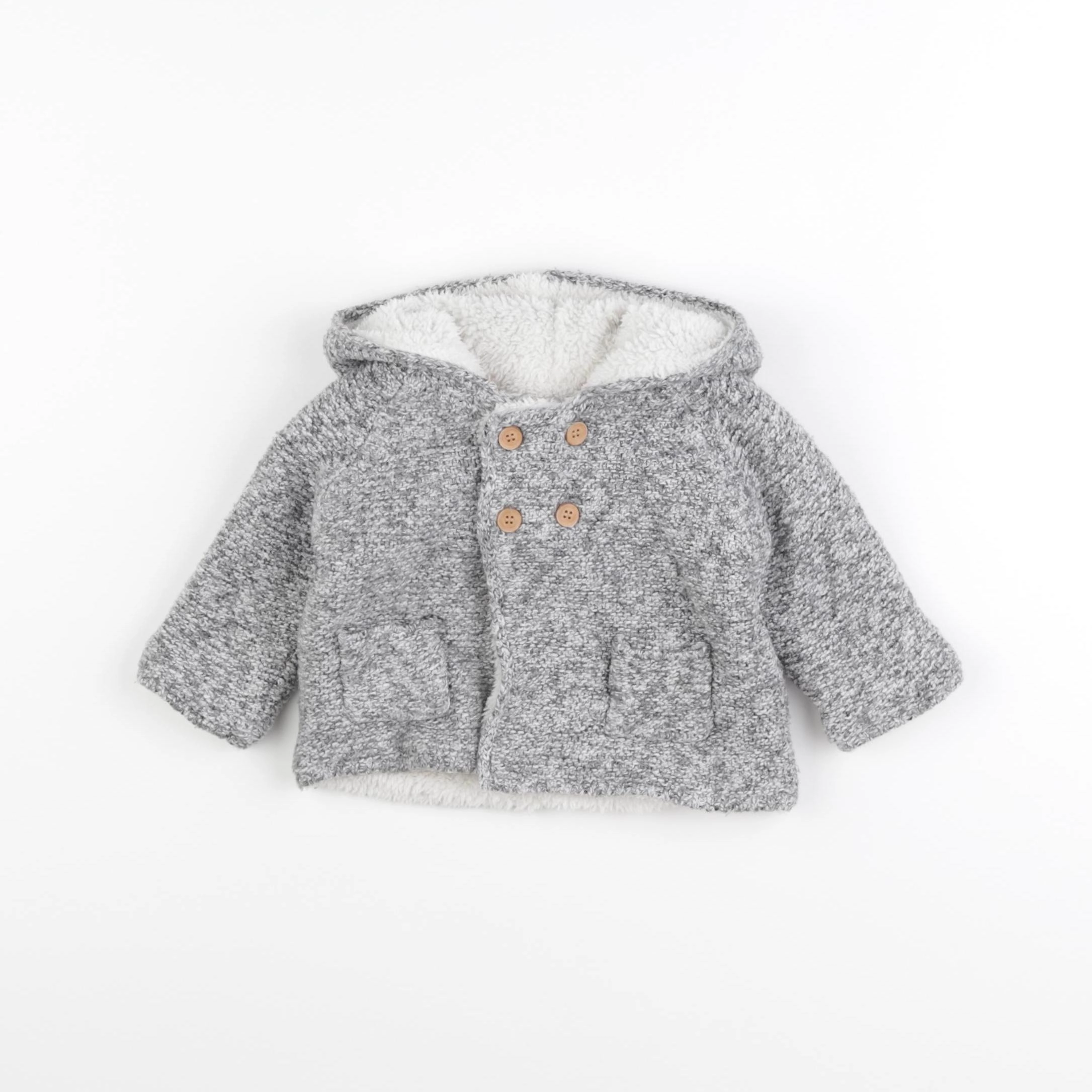 Zara - gilet gris - 1/3 mois