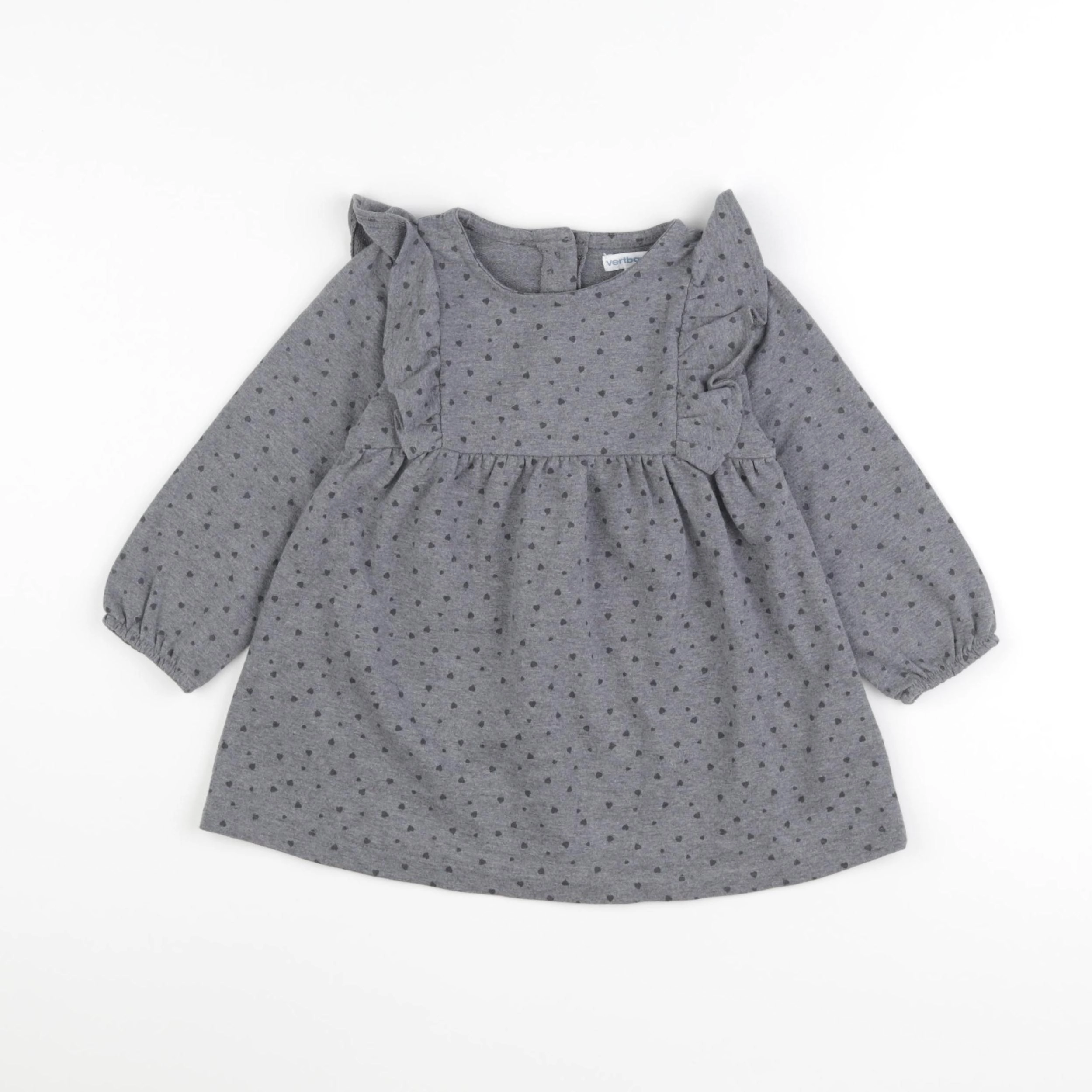 Vertbaudet - robe gris - 24 mois