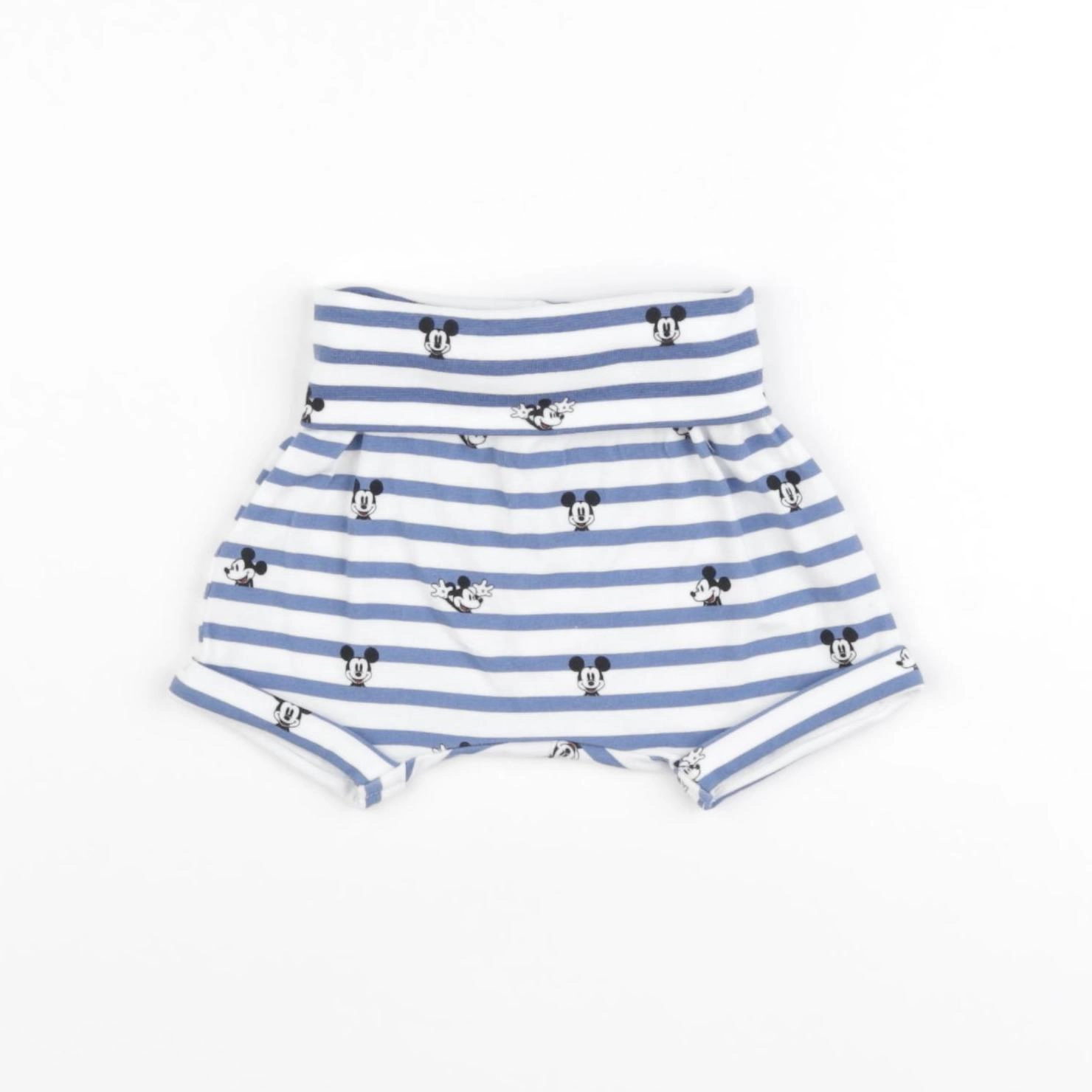 H&M - short blanc, bleu - 1 mois