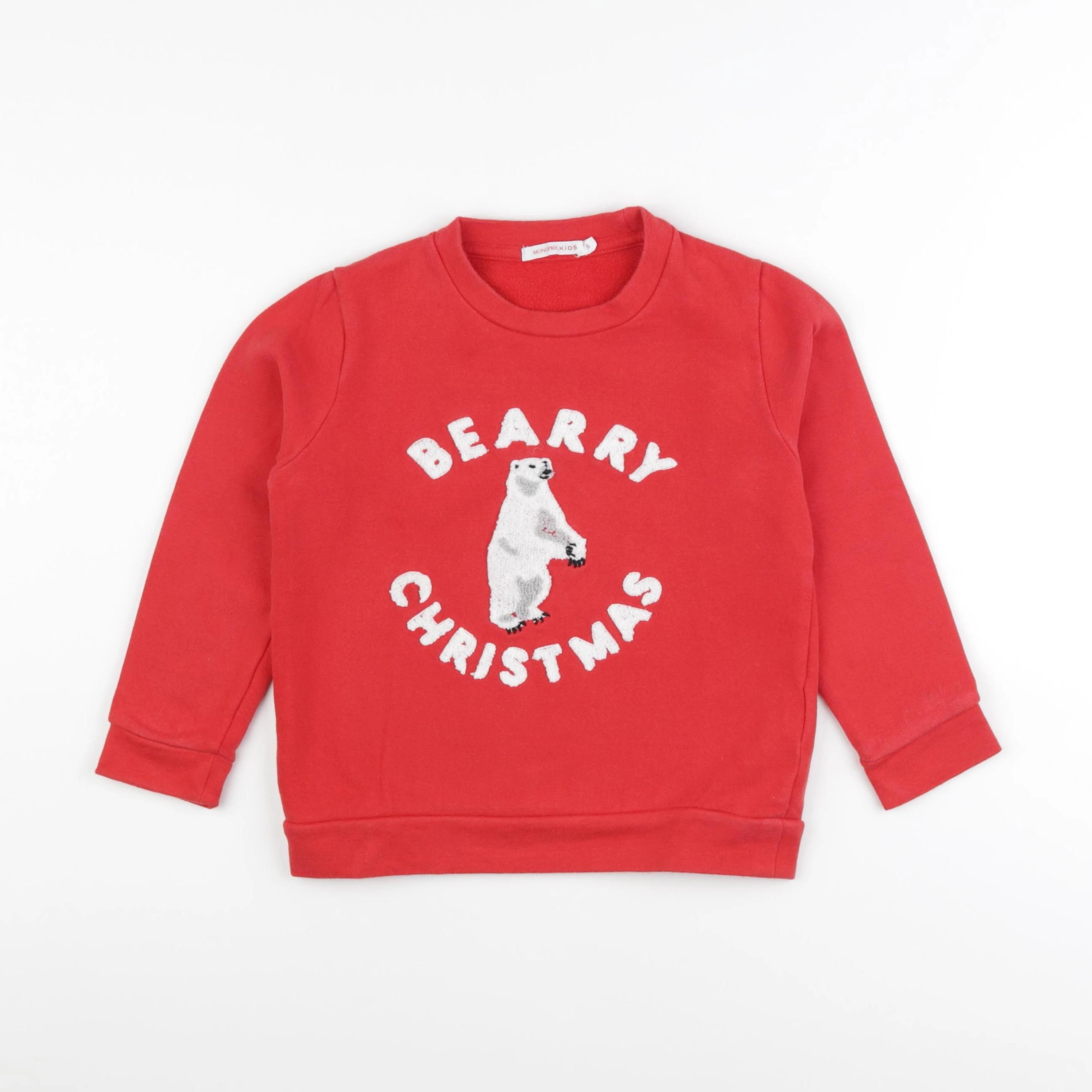 Monoprix - sweat rouge - 5 ans