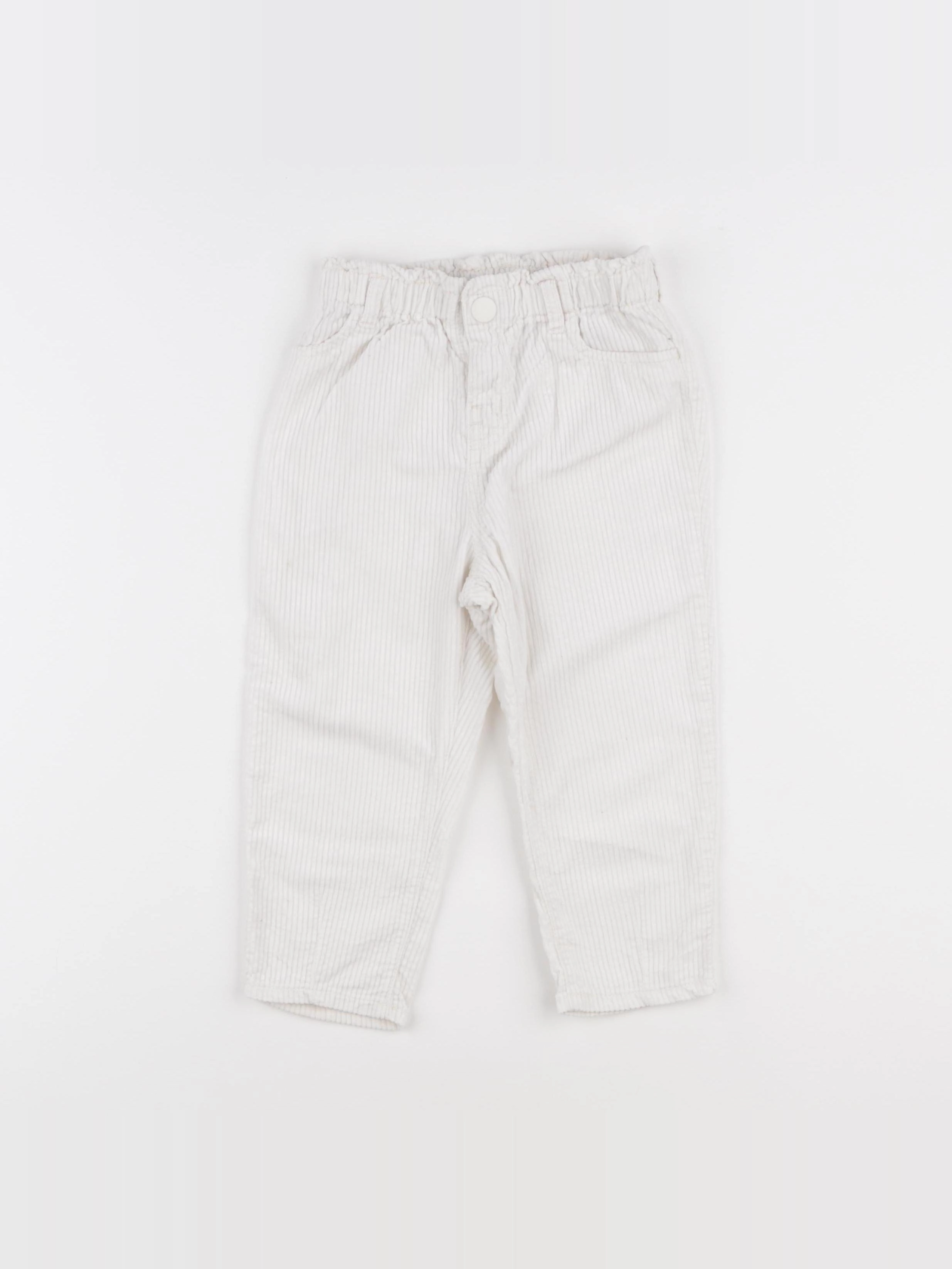 H&M - pantalon blanc - 18/24 mois