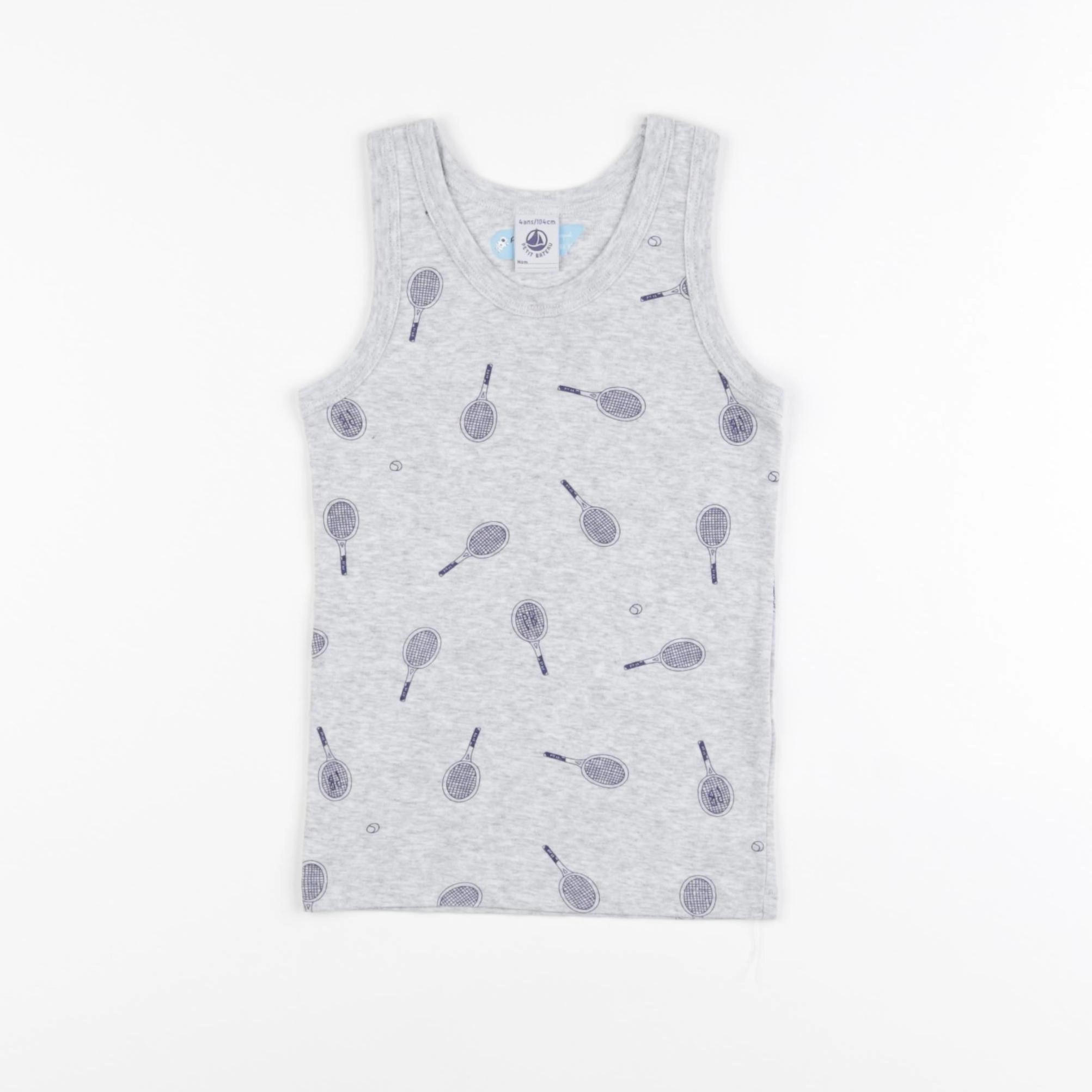 Petit Bateau - maillot de corps gris - 4 ans
