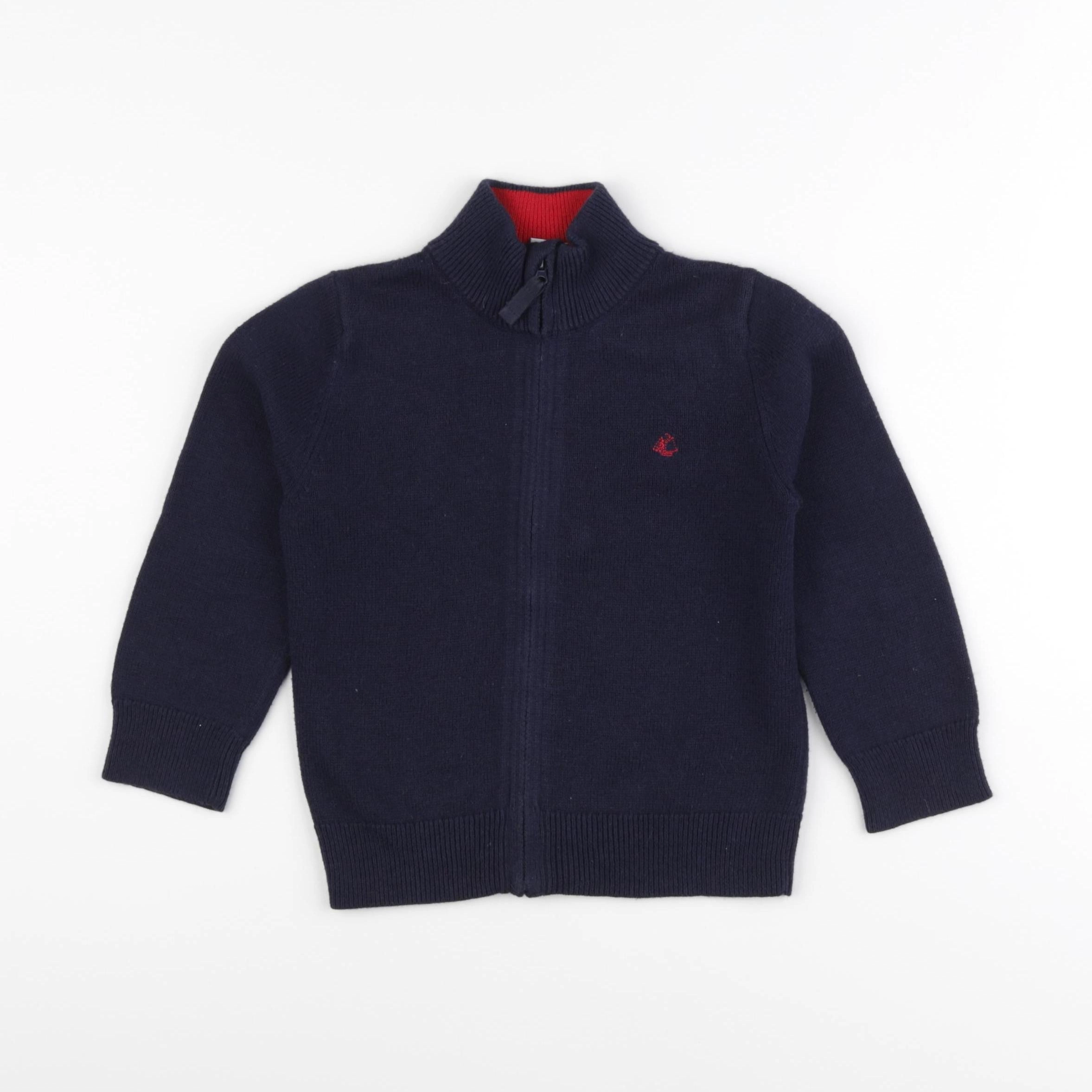 Petit Bateau - gilet bleu - 4 ans