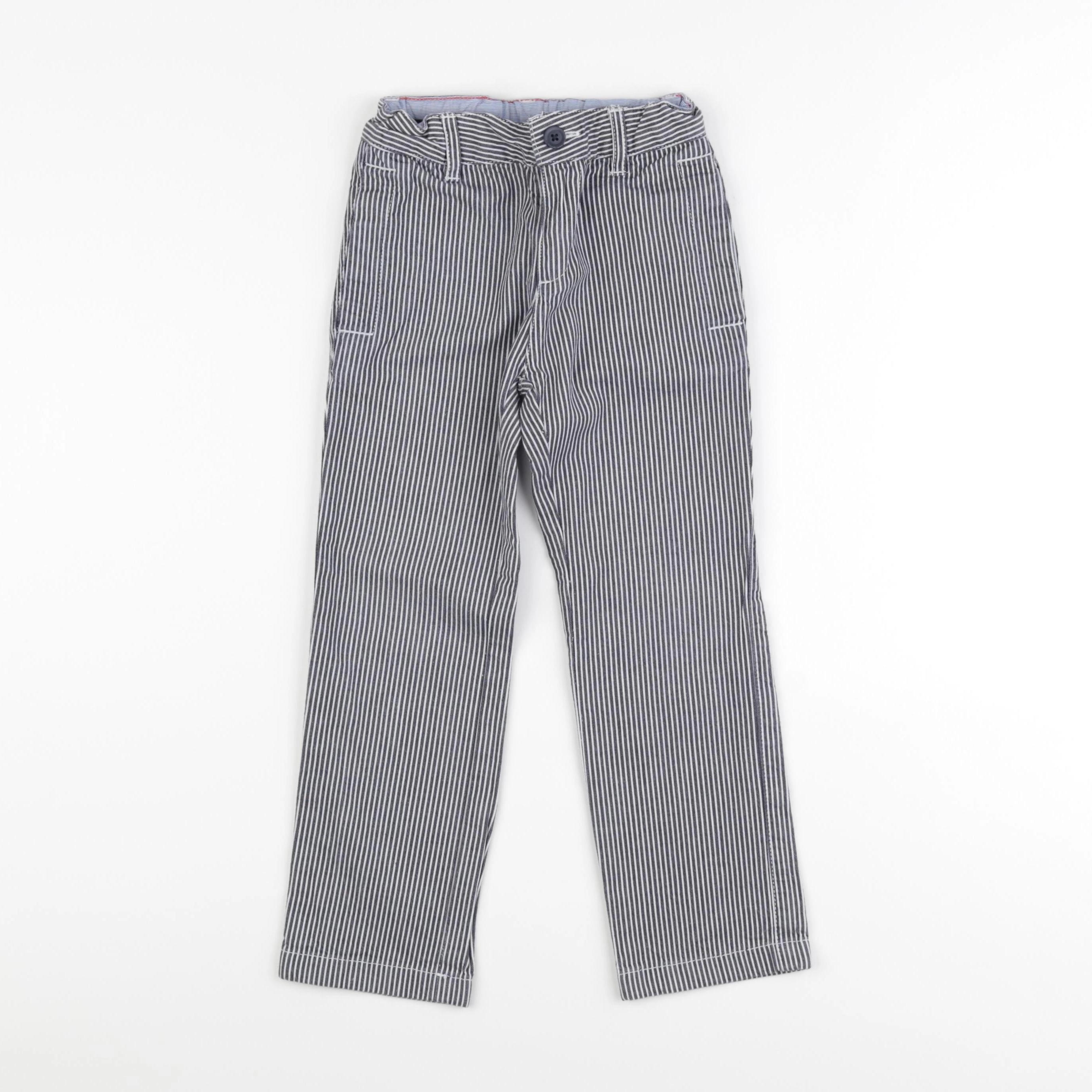Petit Bateau - pantalon bleu, blanc - 4 ans