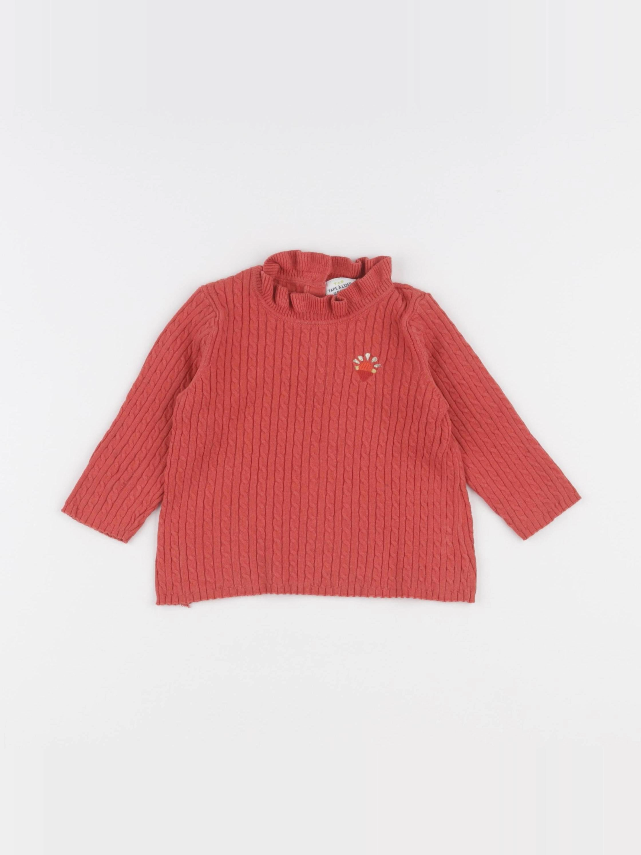 Tape à l'oeil - pull rouge - 12 mois