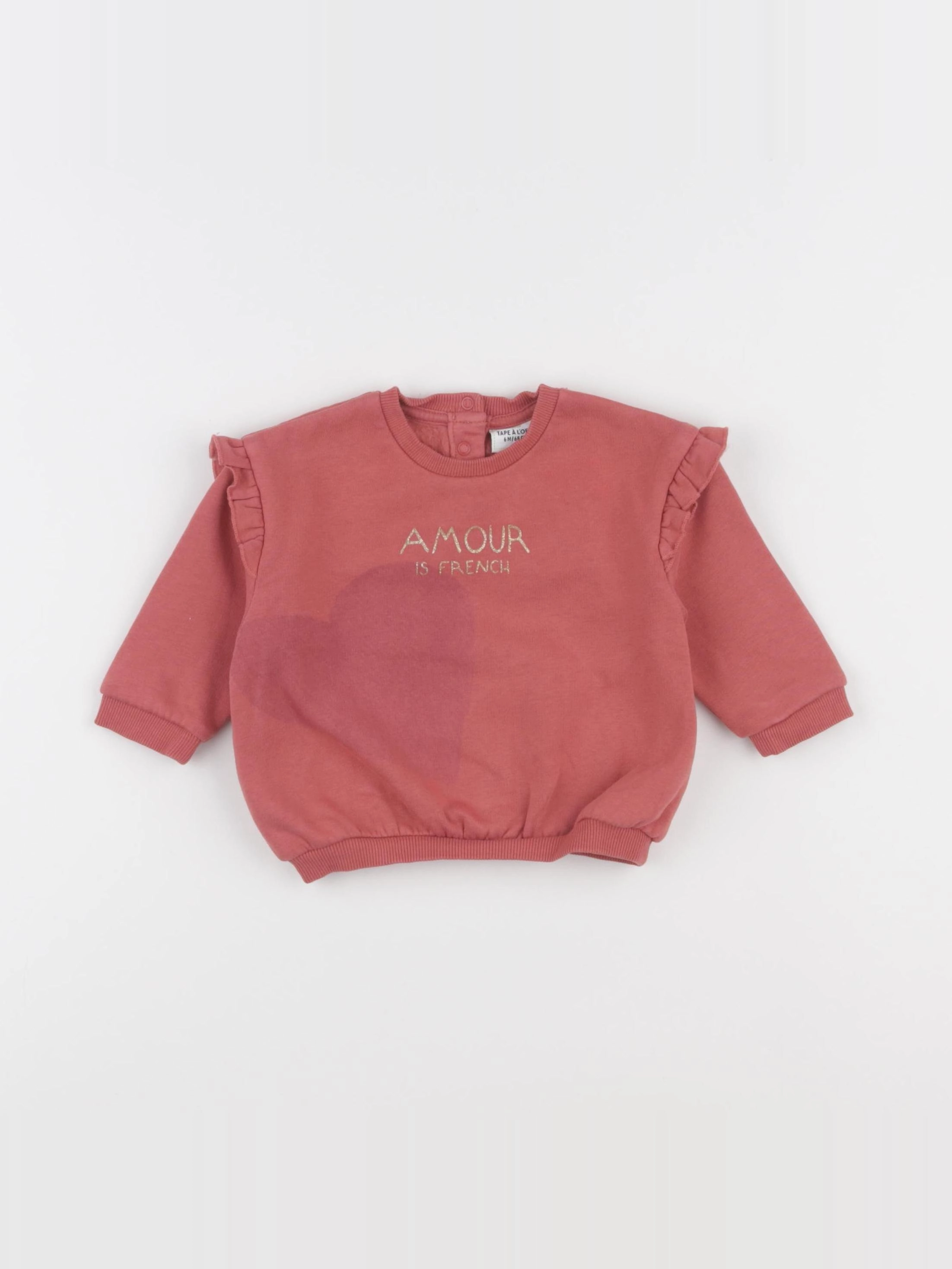 Tape à l'oeil - sweat rouge - 6 mois