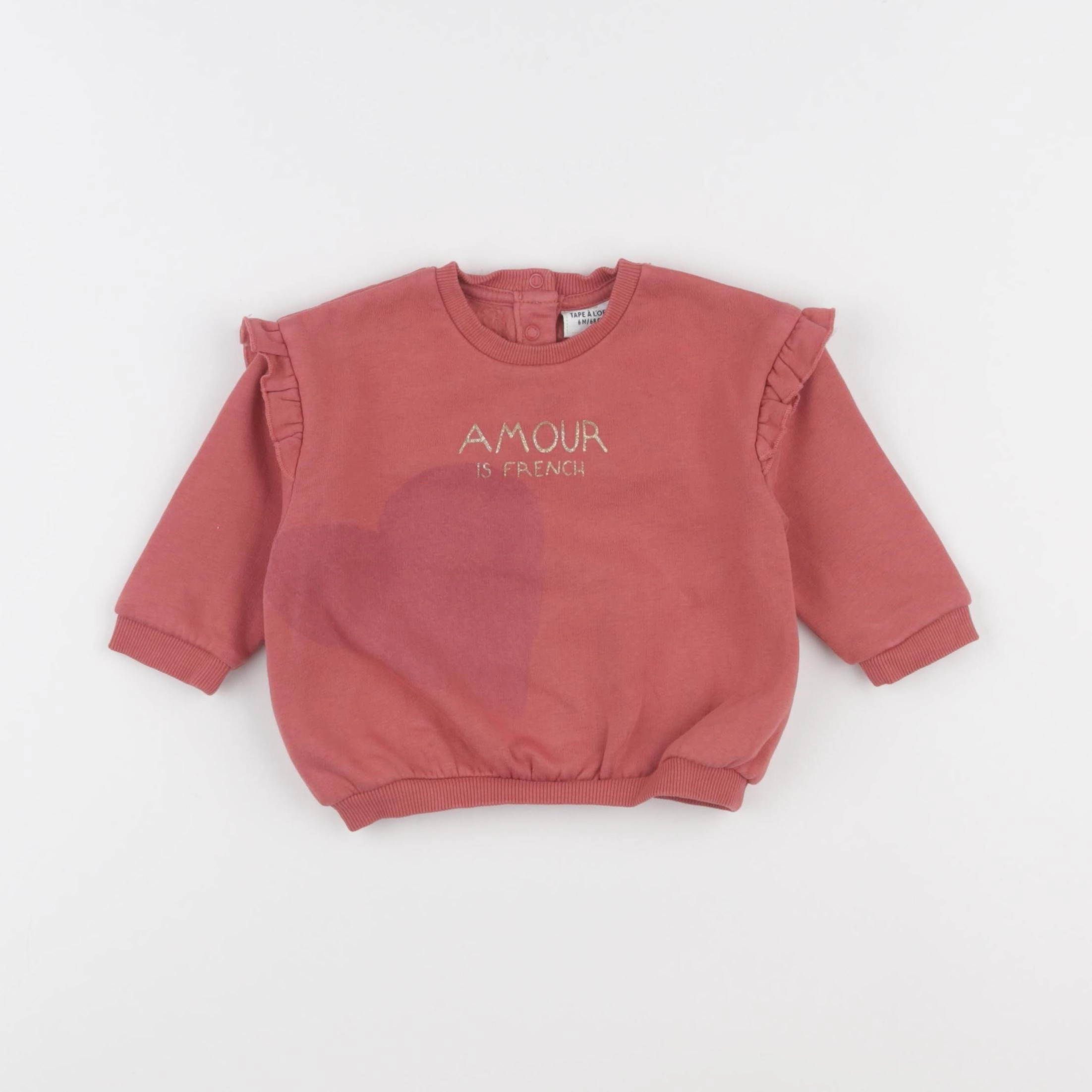Tape à l'oeil - sweat rouge - 6 mois