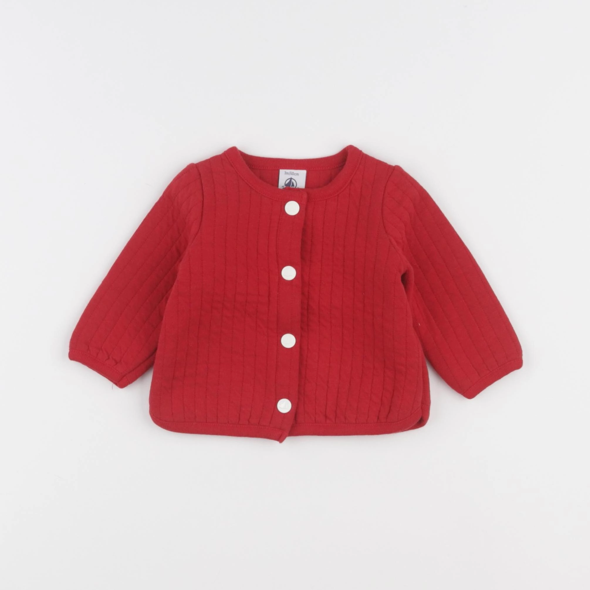 Petit Bateau - sweat rouge - 6 mois