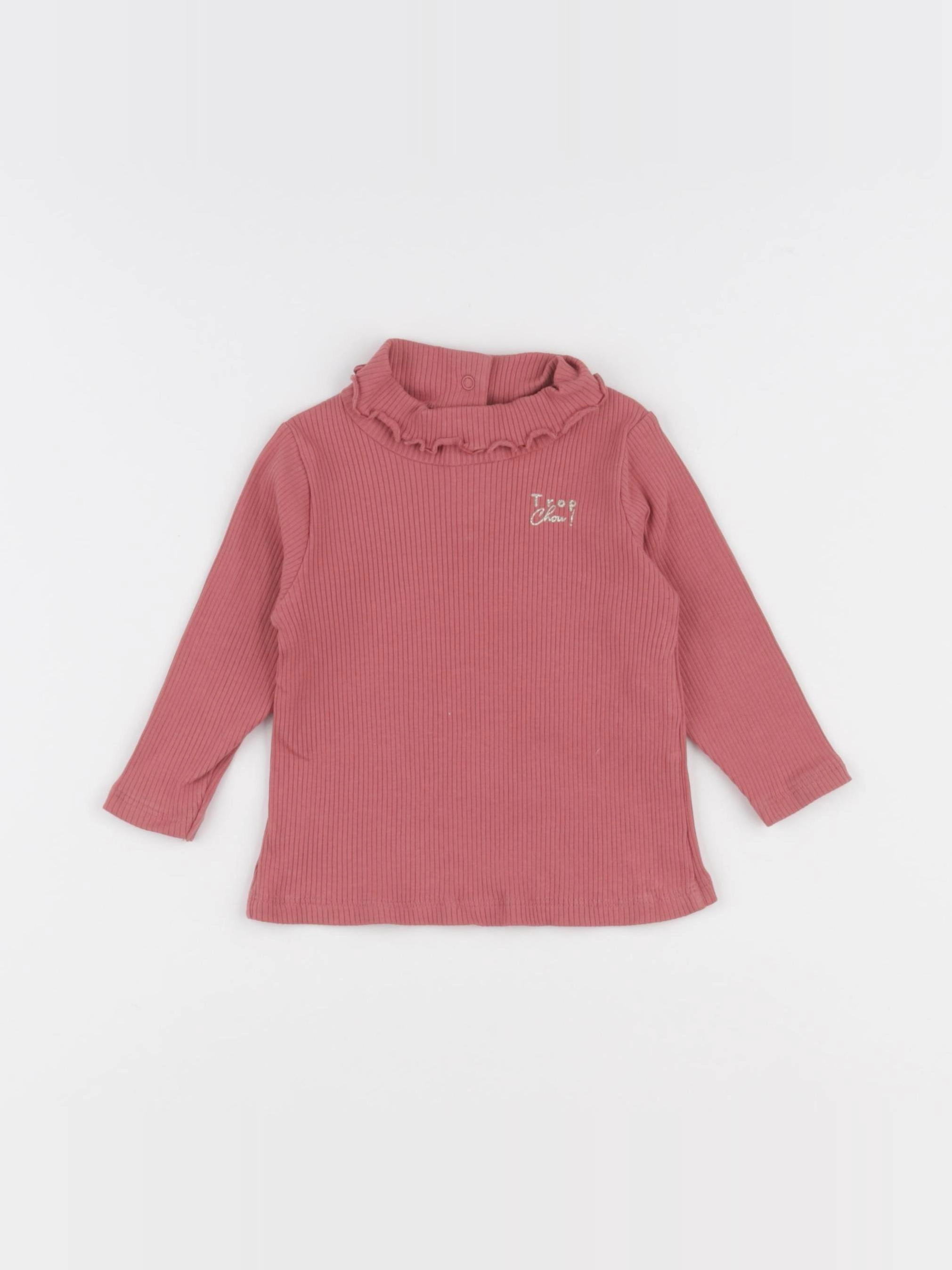 Tape à l'oeil - sous-pull rose - 6 mois