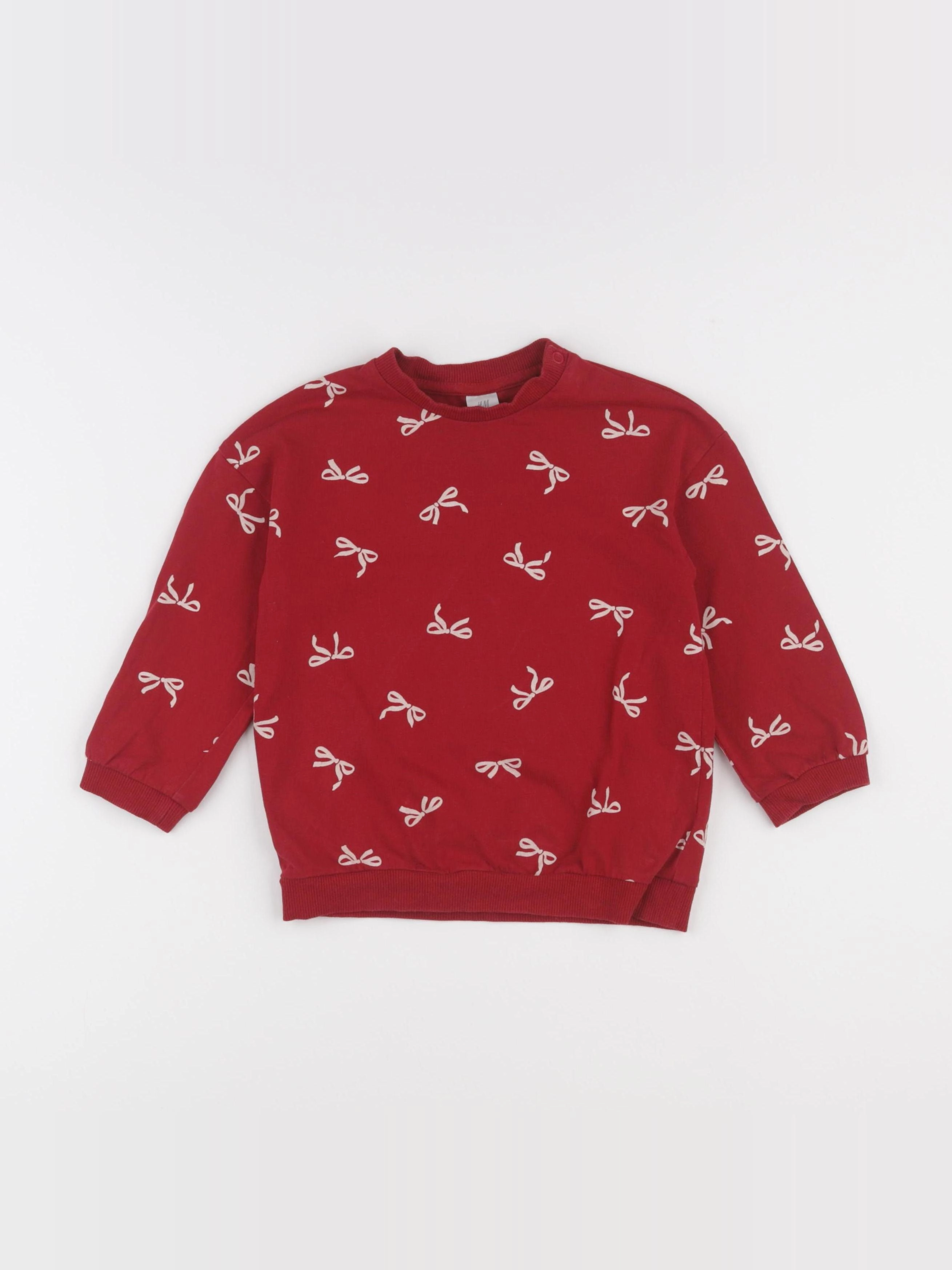 H&M - sweat rouge - 18/24 mois