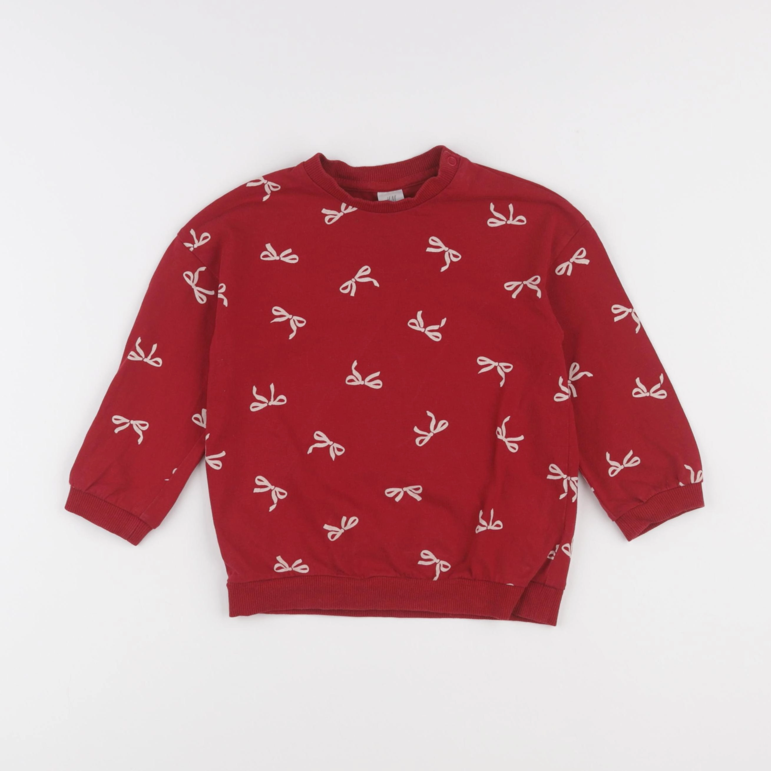 H&M - sweat rouge - 18/24 mois