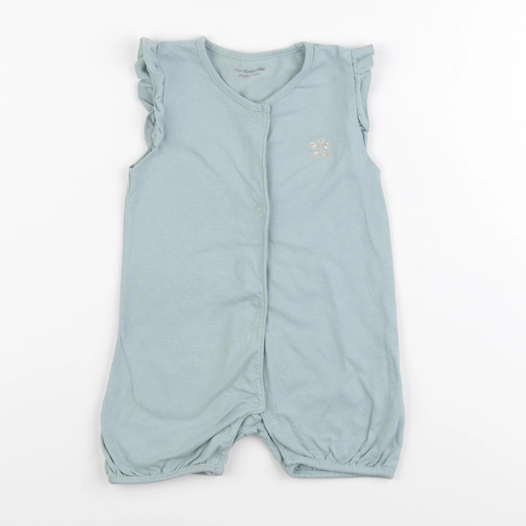 Vertbaudet - pyjama coton vert - 9 mois