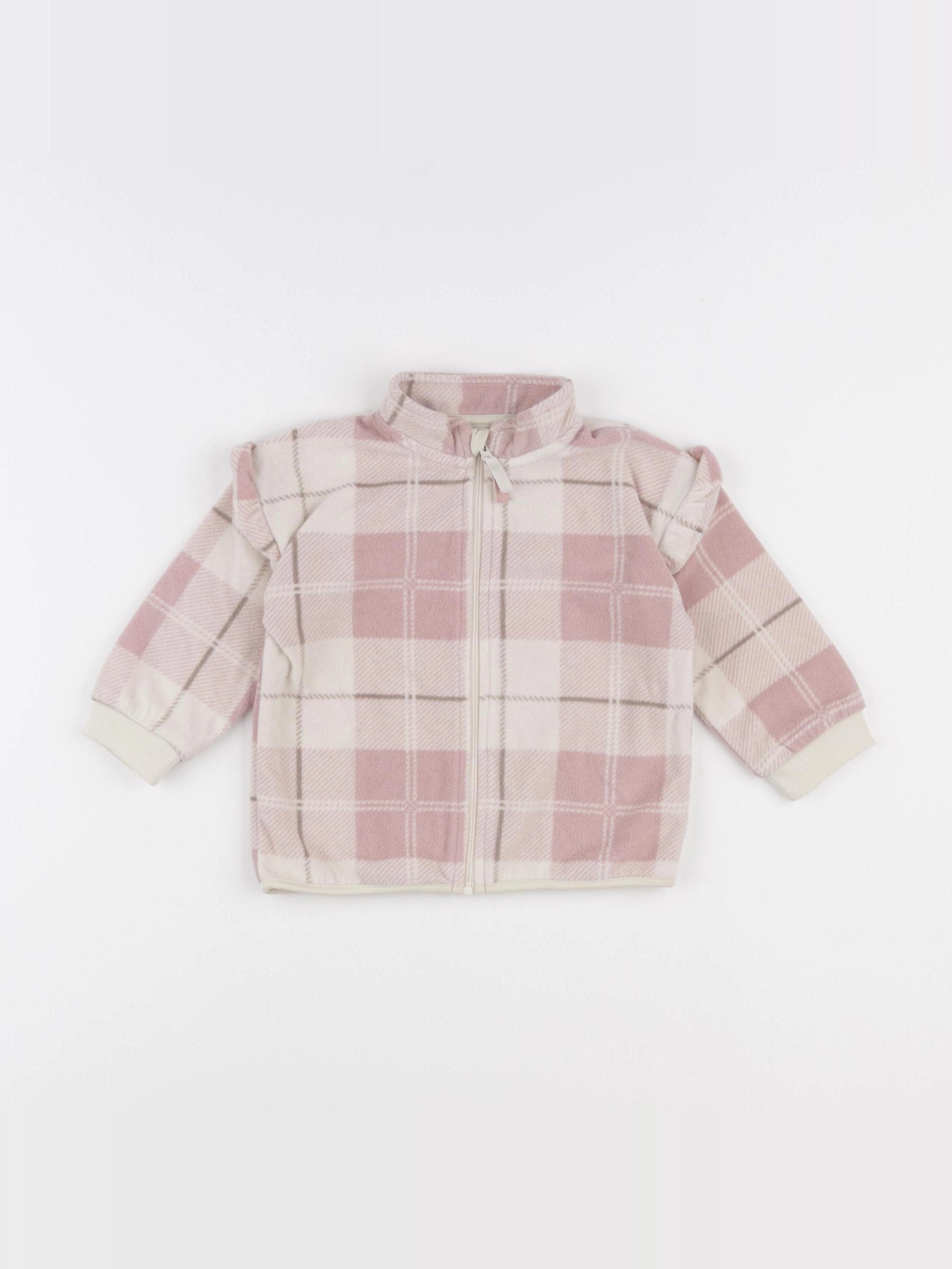 H&M - polaire rose - 9/12 mois