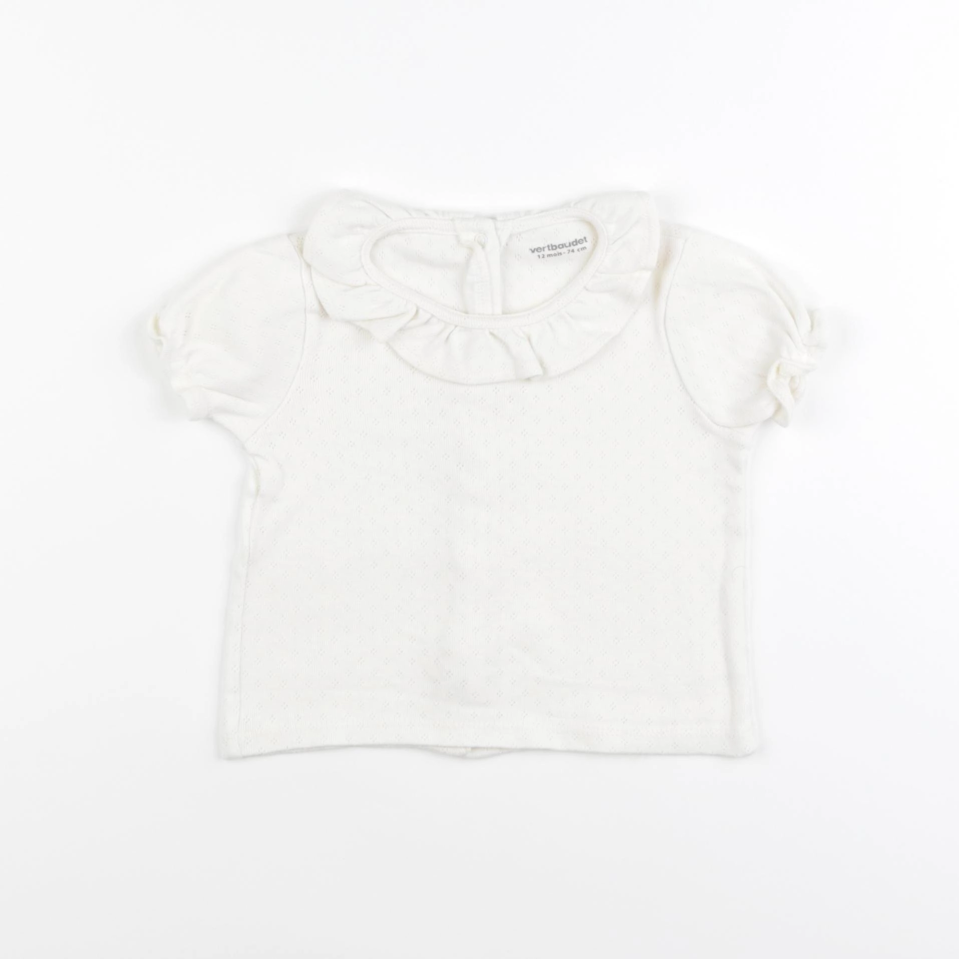 Vertbaudet - tee-shirt beige - 12 mois