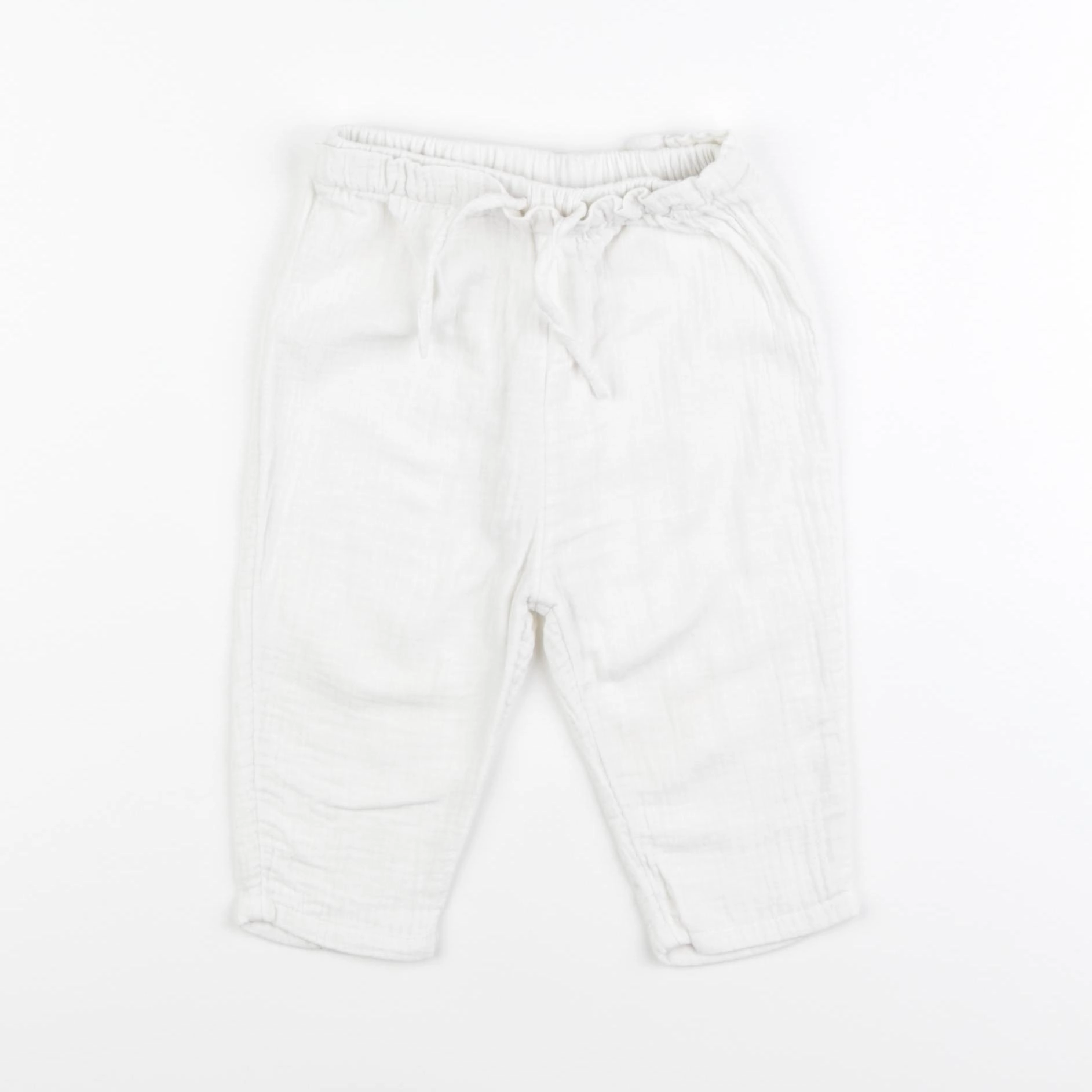 Vertbaudet - pantalon blanc - 12 mois