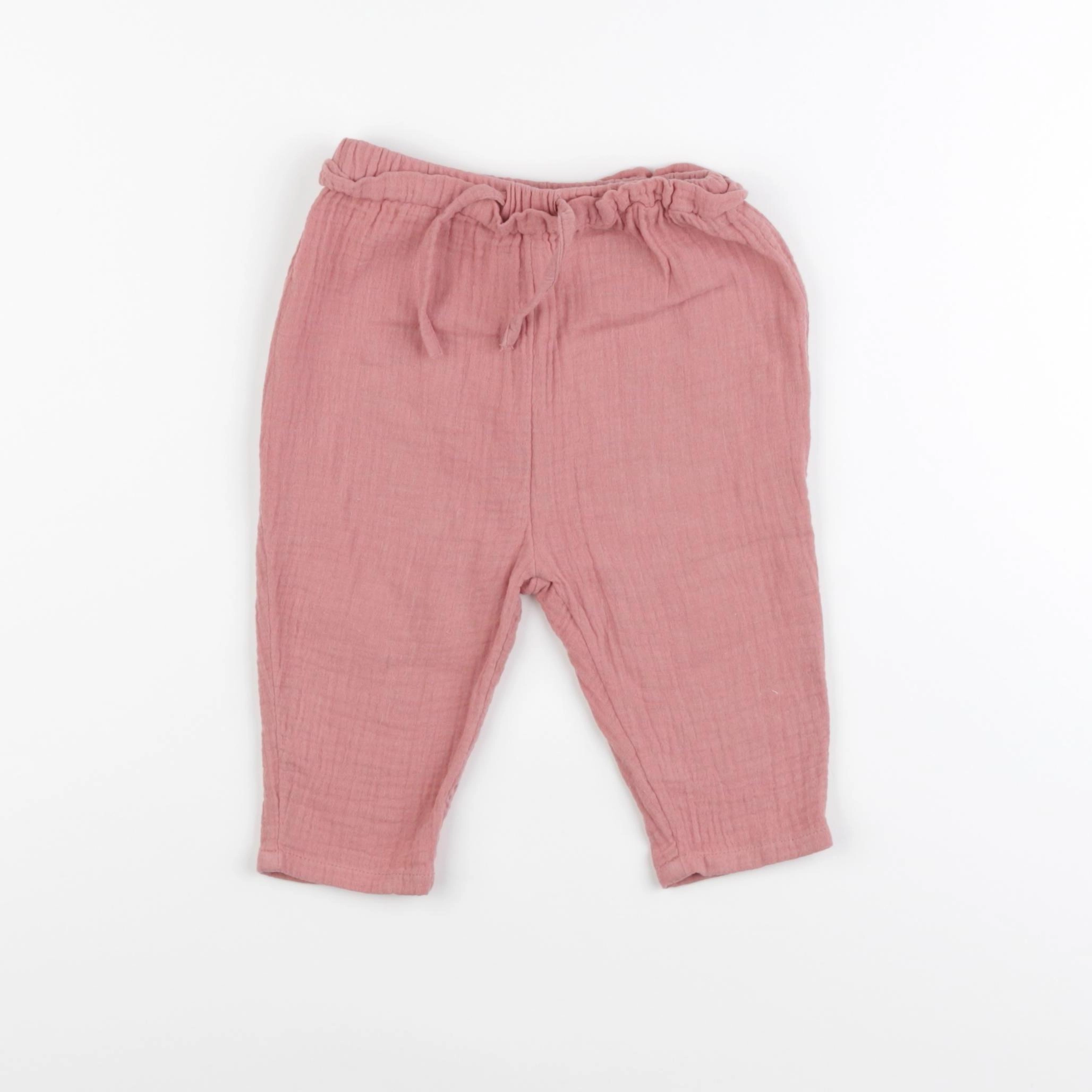 Vertbaudet - pantalon rose - 12 mois