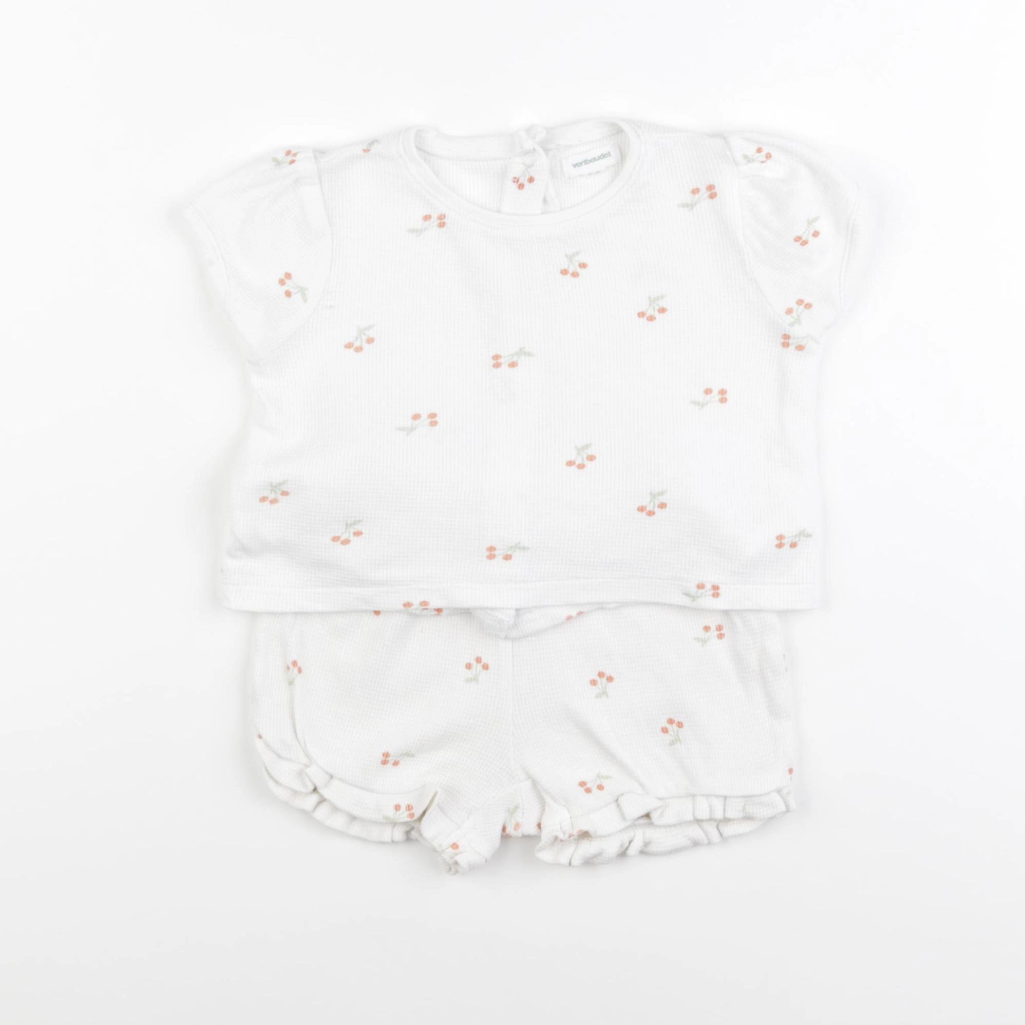 Vertbaudet - ensemble blanc - 9 mois